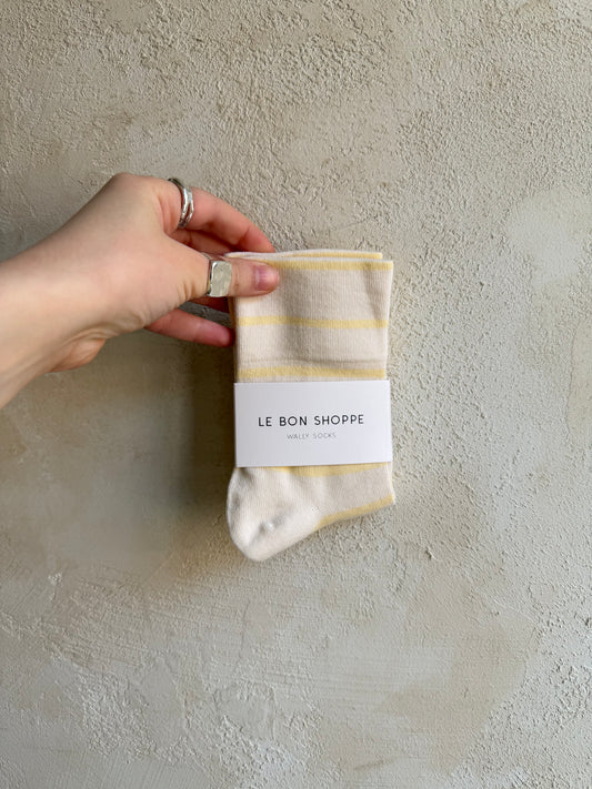 Wally Socks in Lemon by Le Bon Shoppe