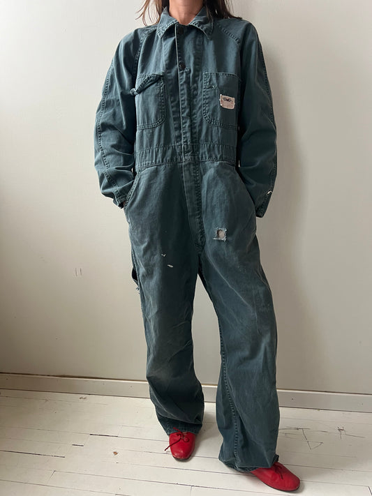 Green GWG Distressed Jumpsuit