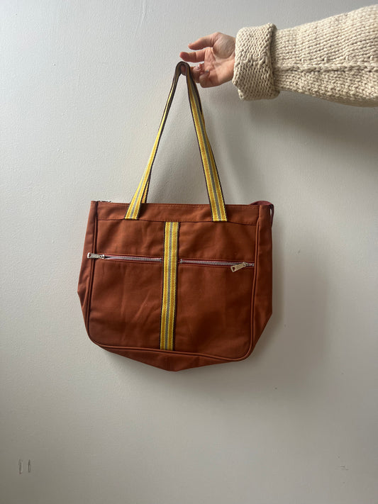 70s Burnt Orange Tote