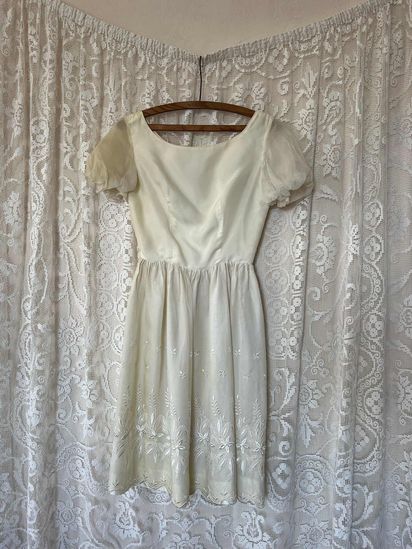 Ivory Embroidered Dress
