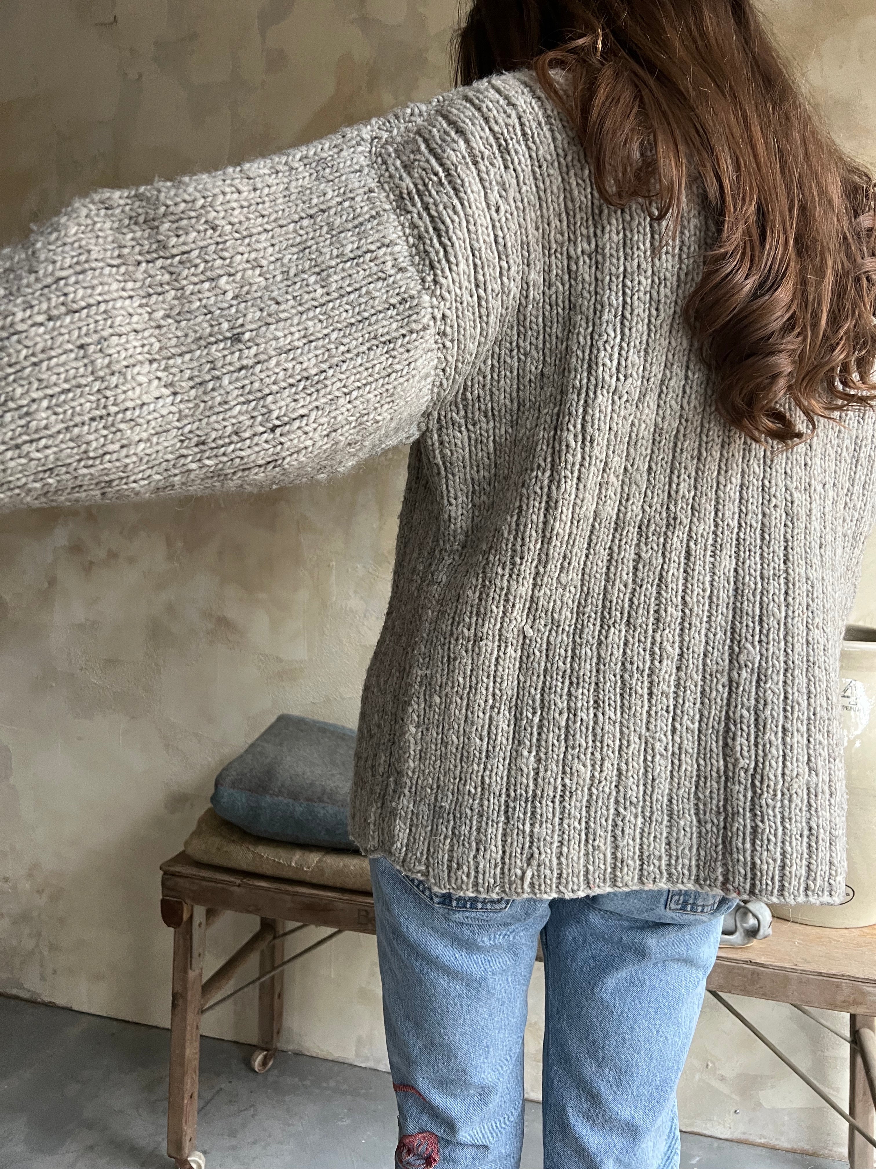 Grey Chunky Knit Sweater