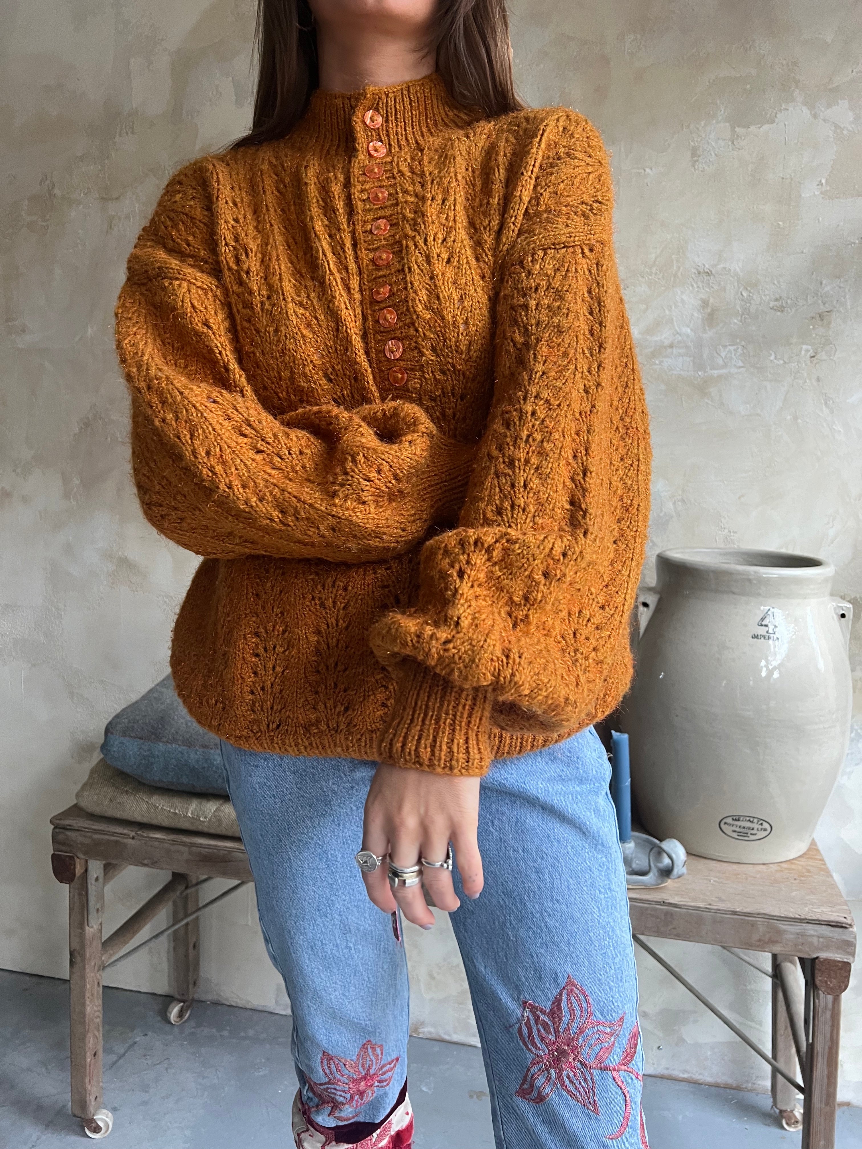 Orange Knit Sweater