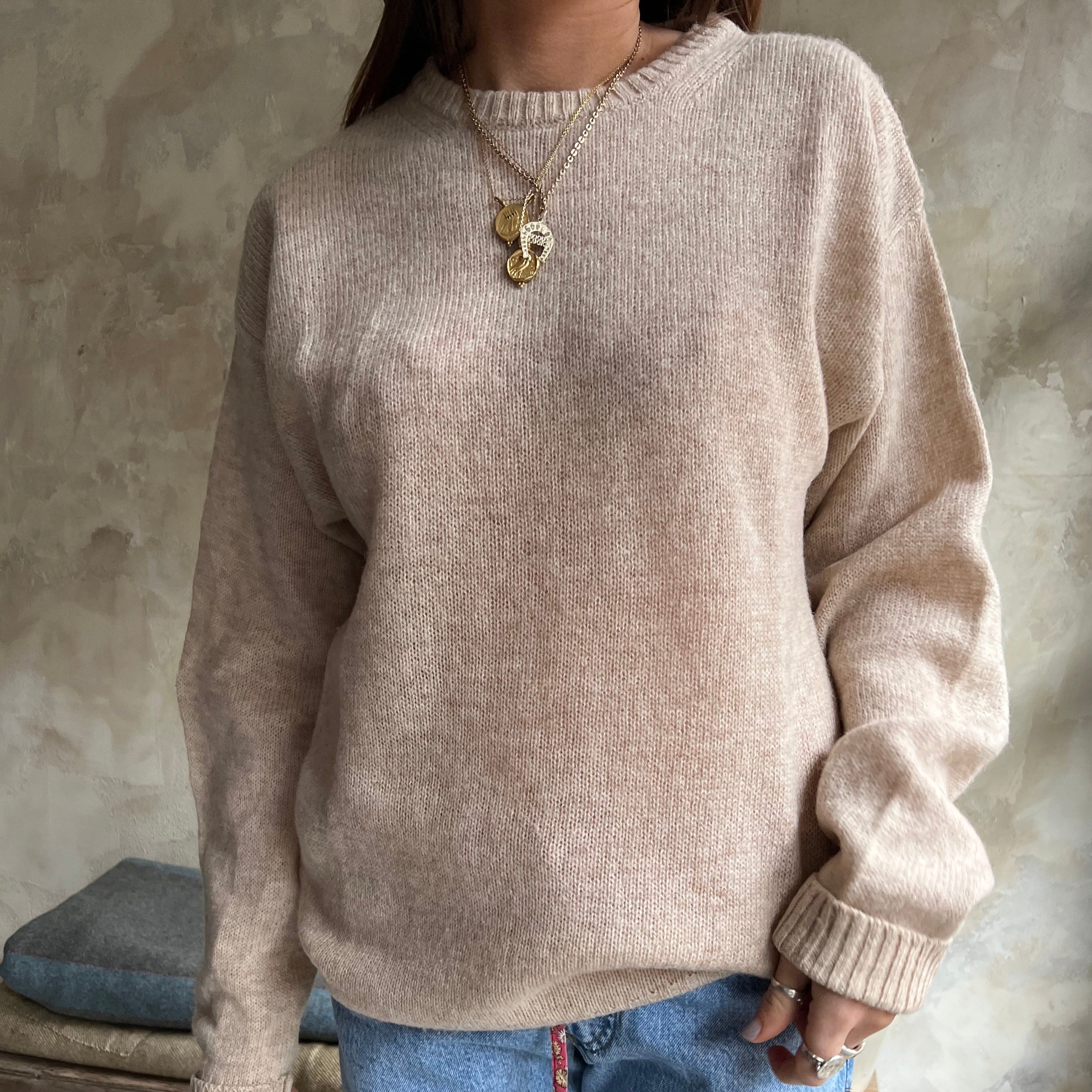 Beige Wool Sweater