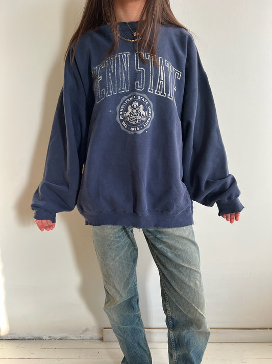 Penn State Distressed Navy Crewneck