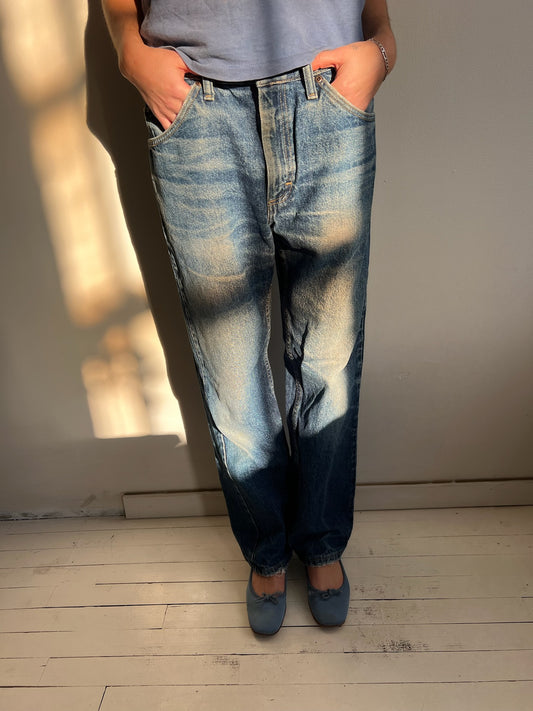 Dark Wash Faded Lee Denim