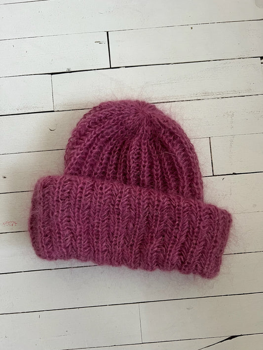Pink Mohair Handmade Hat