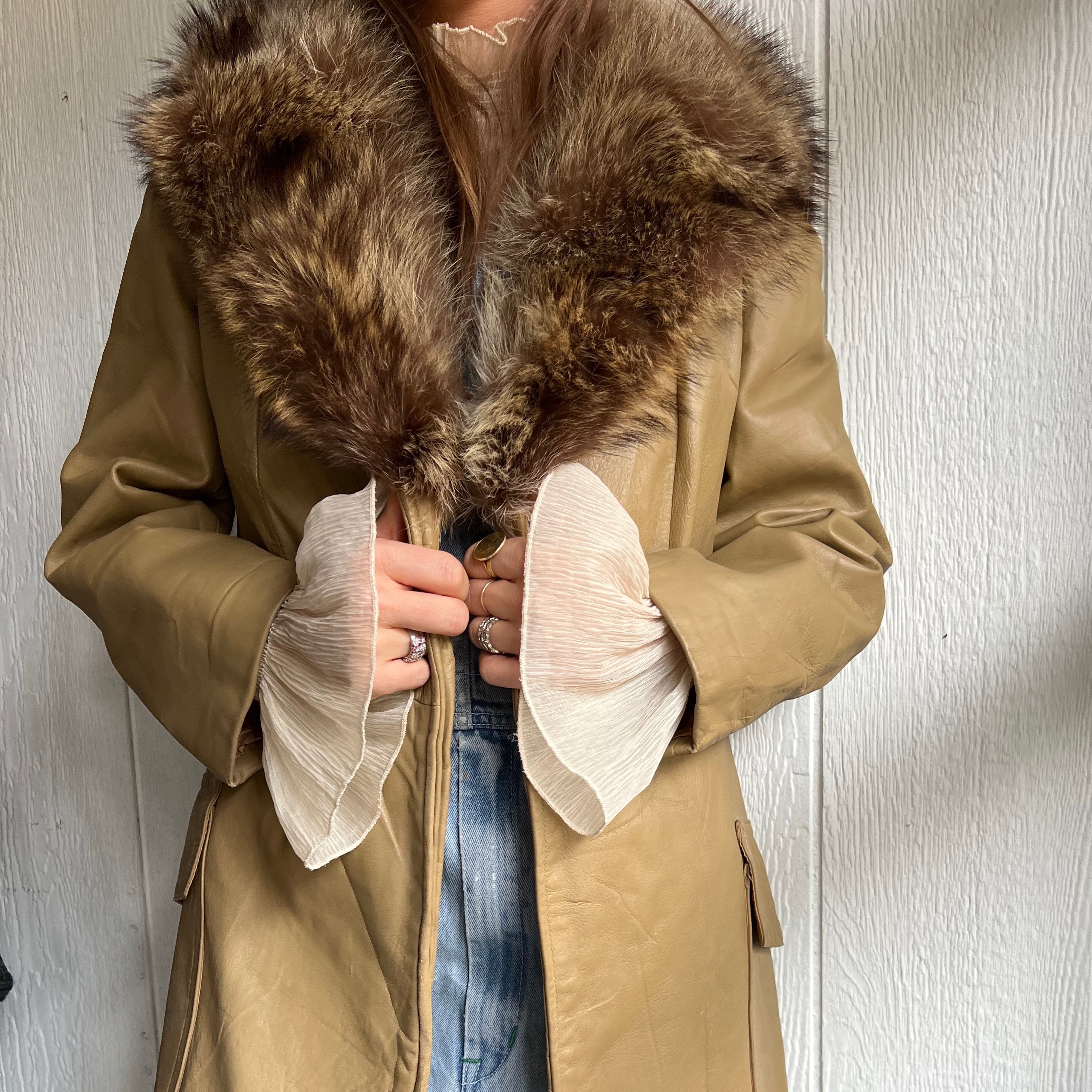 Leather + Fur Trench