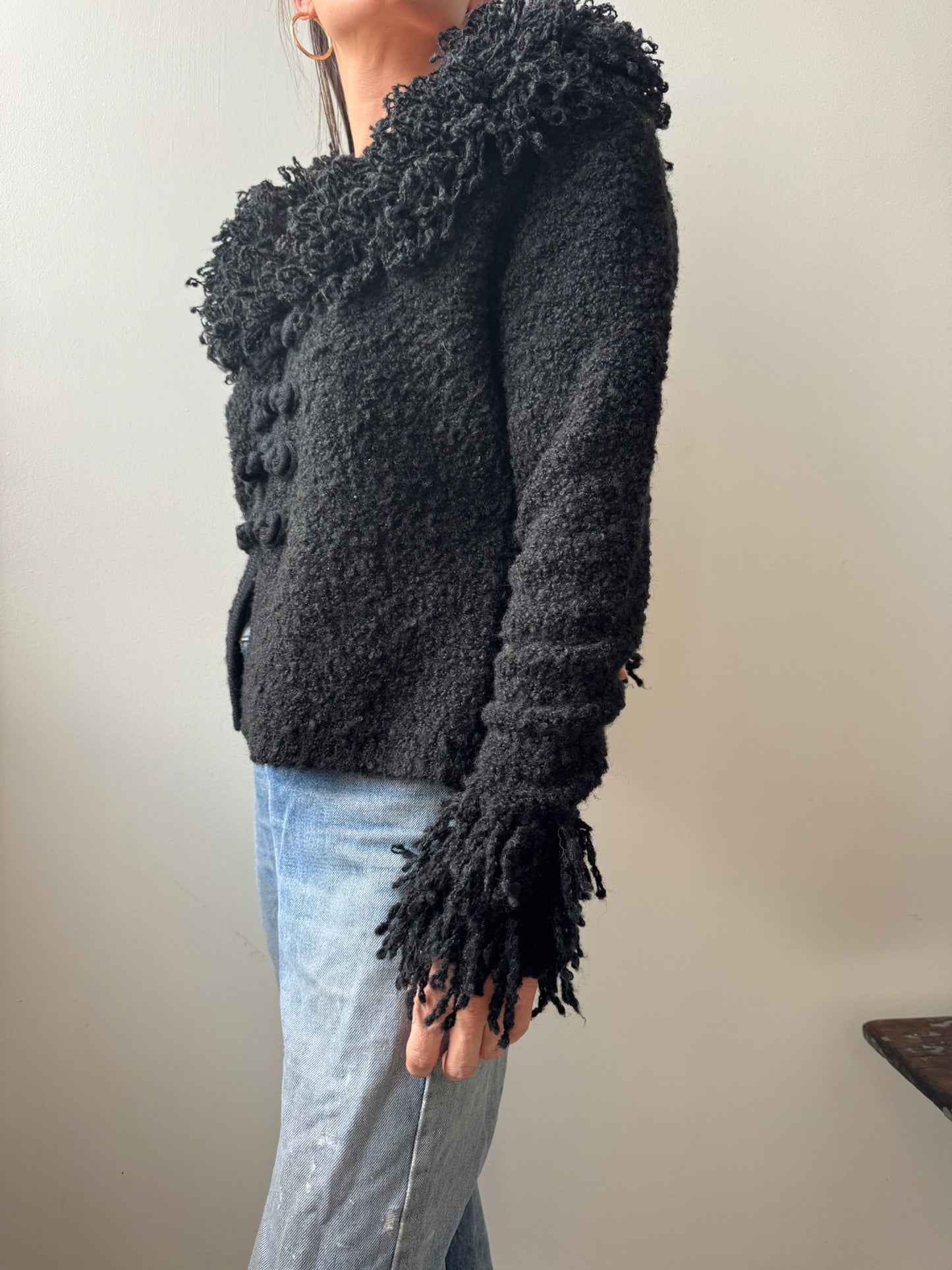 90s Black Funky Cardigan