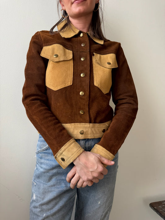 70s Two Toned Suede Jacket