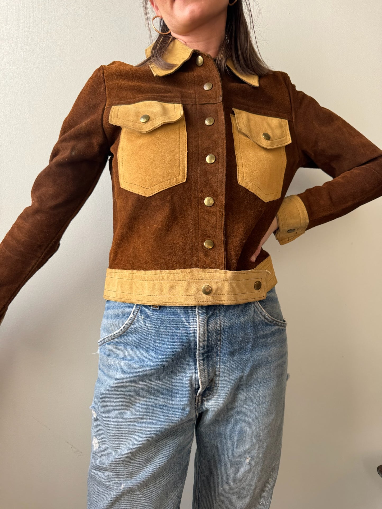 70s Two Toned Suede Jacket
