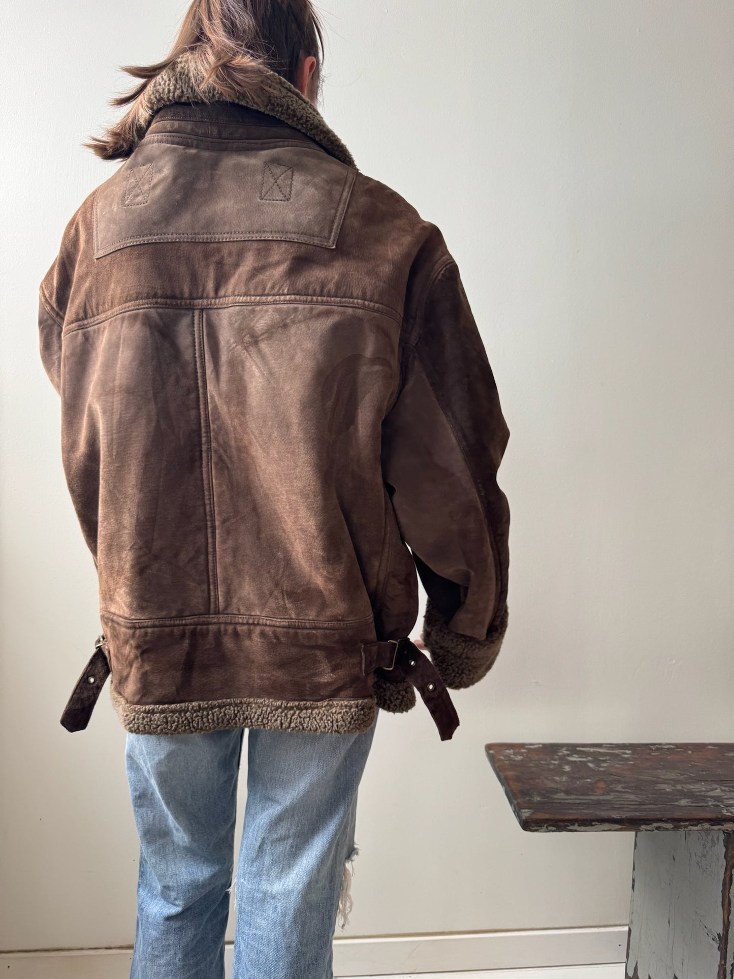 Chocolate Brown Shearling Jacket