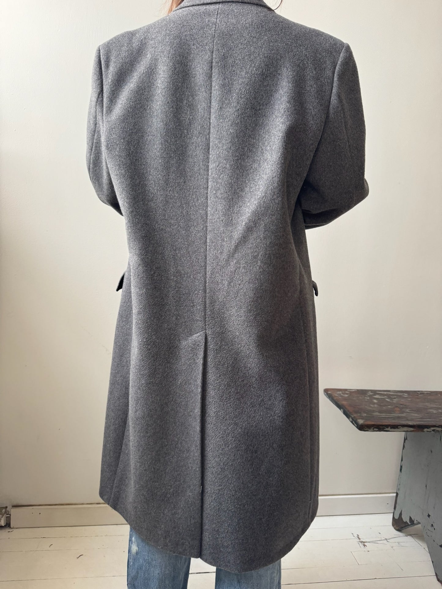 Grey Wool Trench Coat