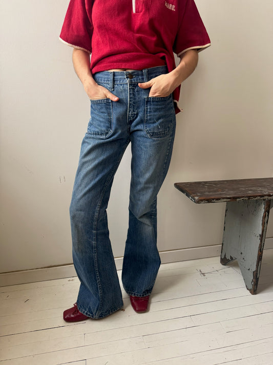 Sailor Style Denim Flare