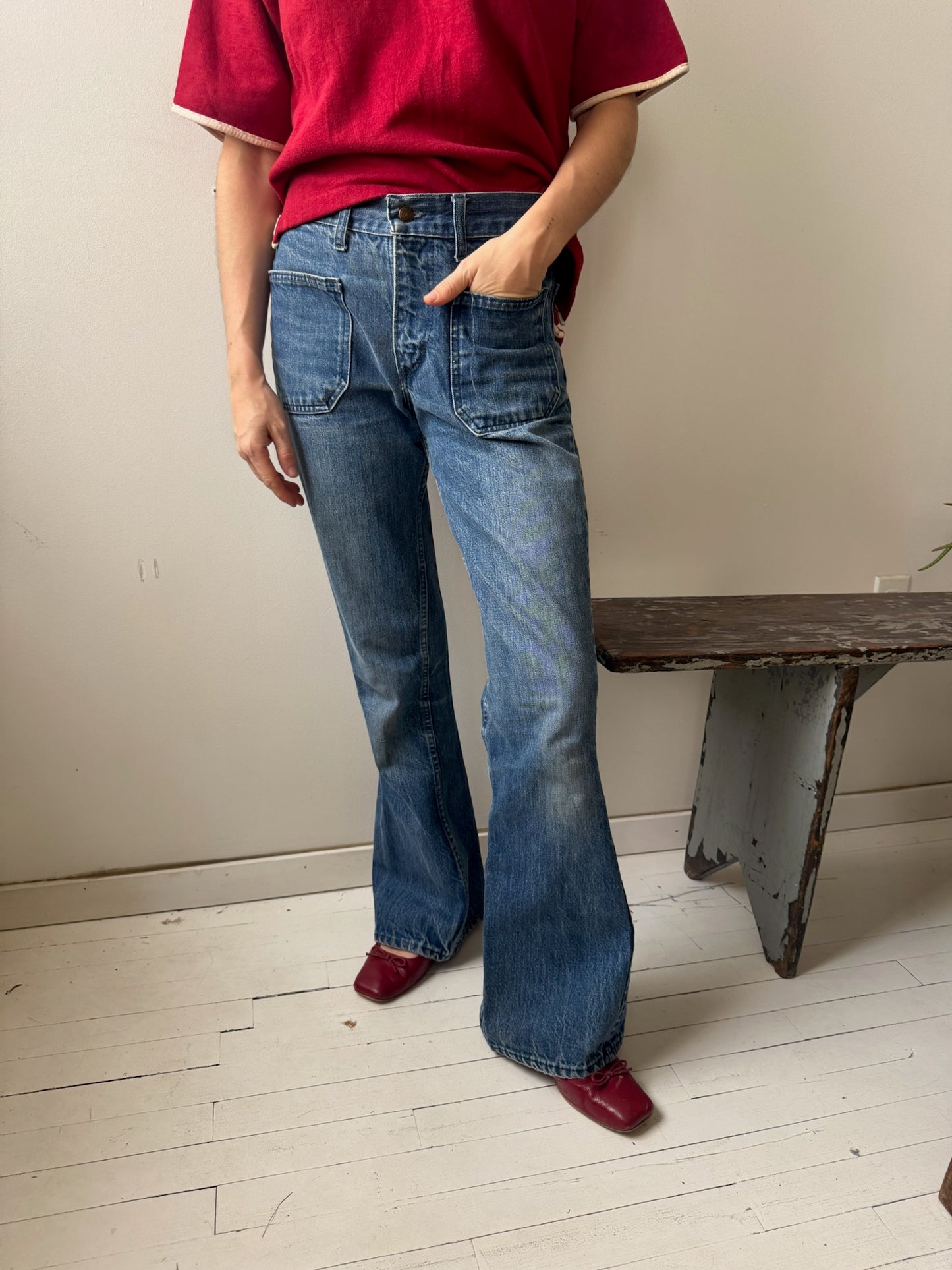 Sailor Style Denim Flare