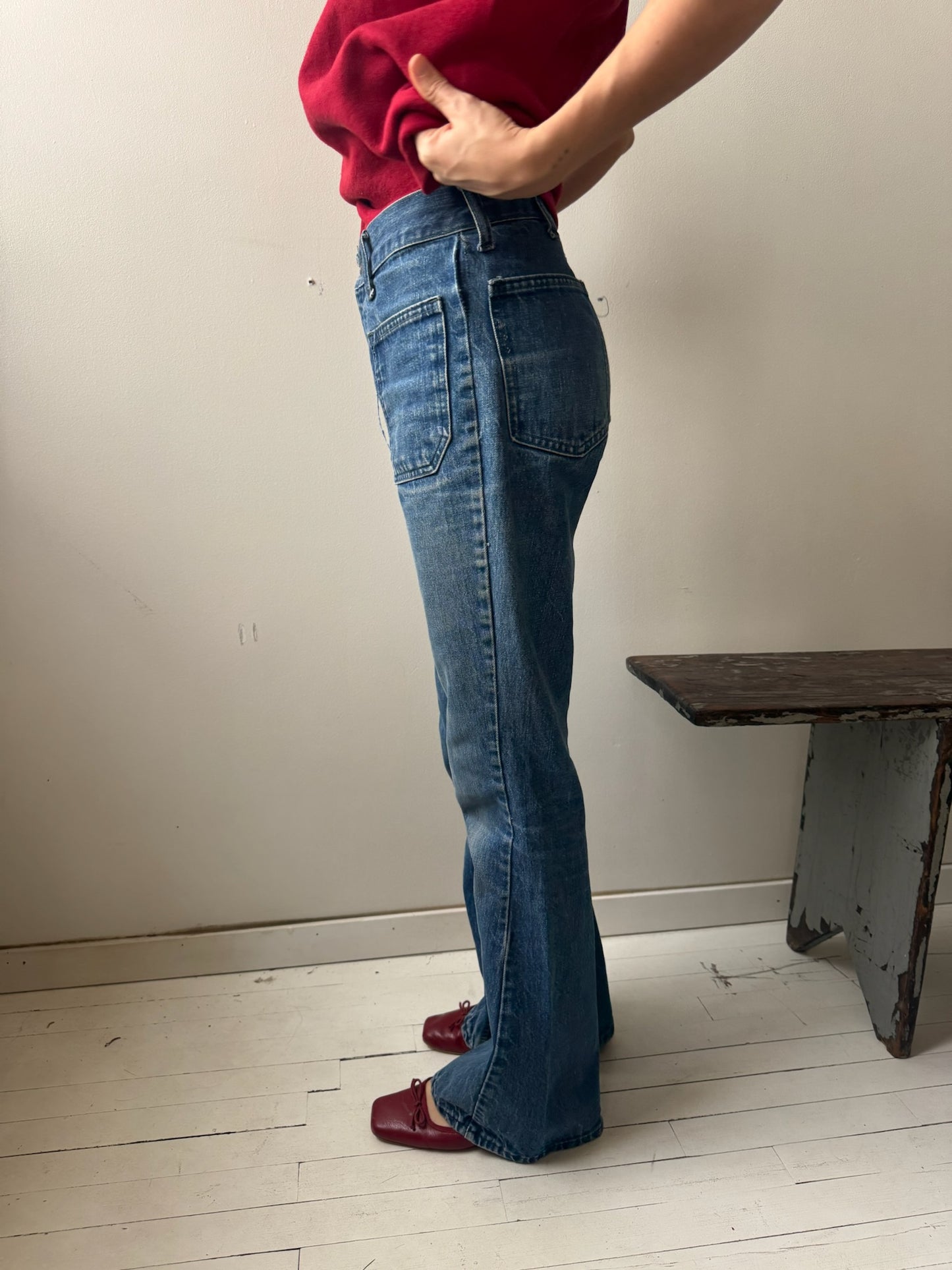 Sailor Style Denim Flare