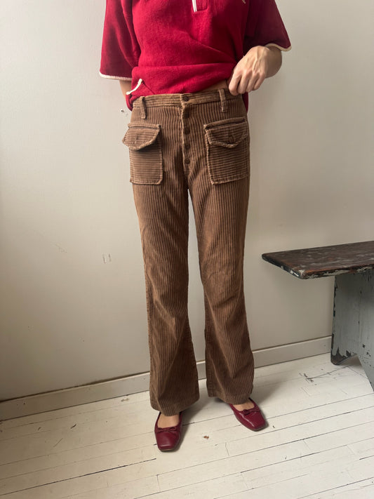 Brown Corduroy Flares