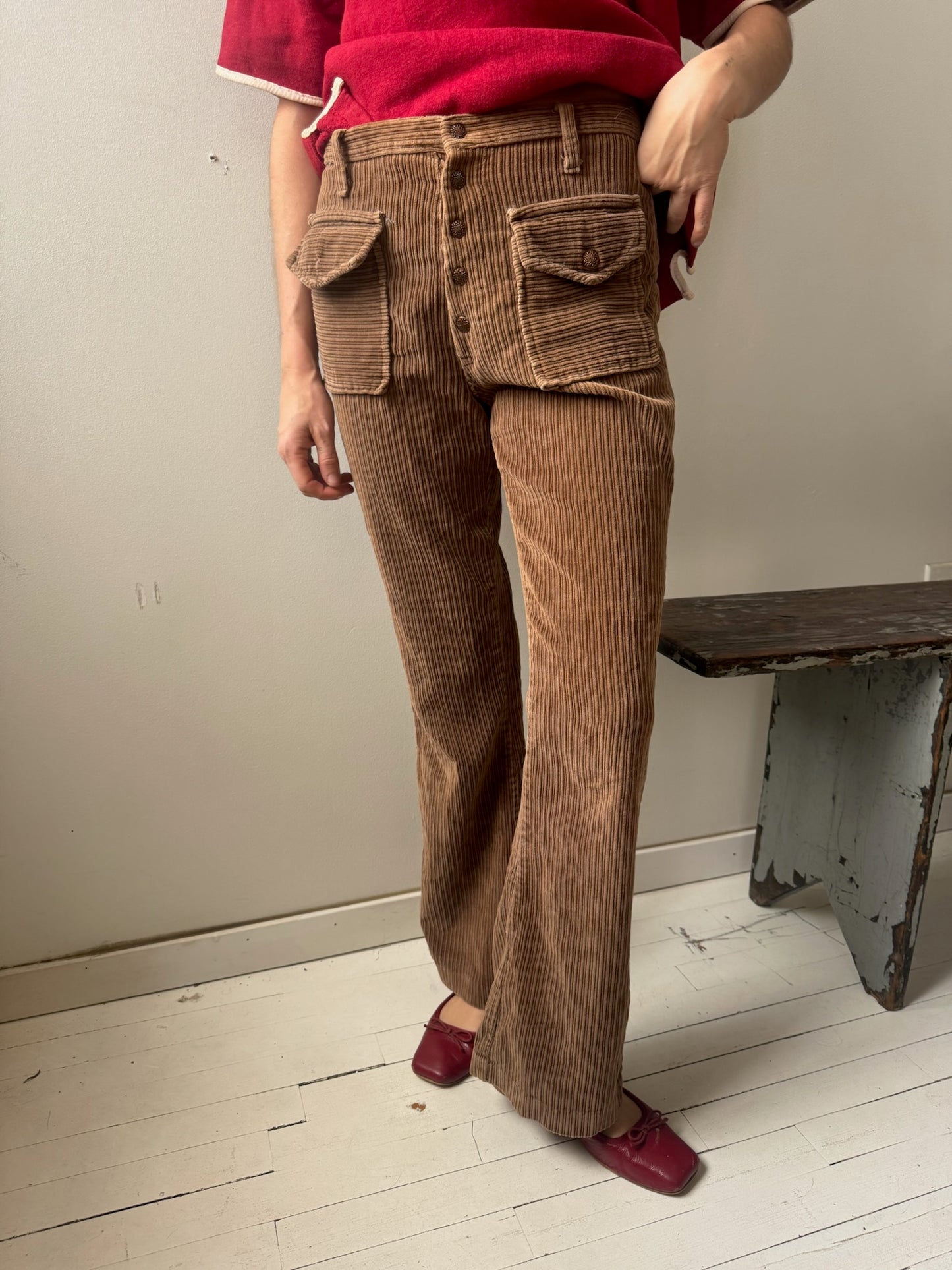 Brown Corduroy Flares