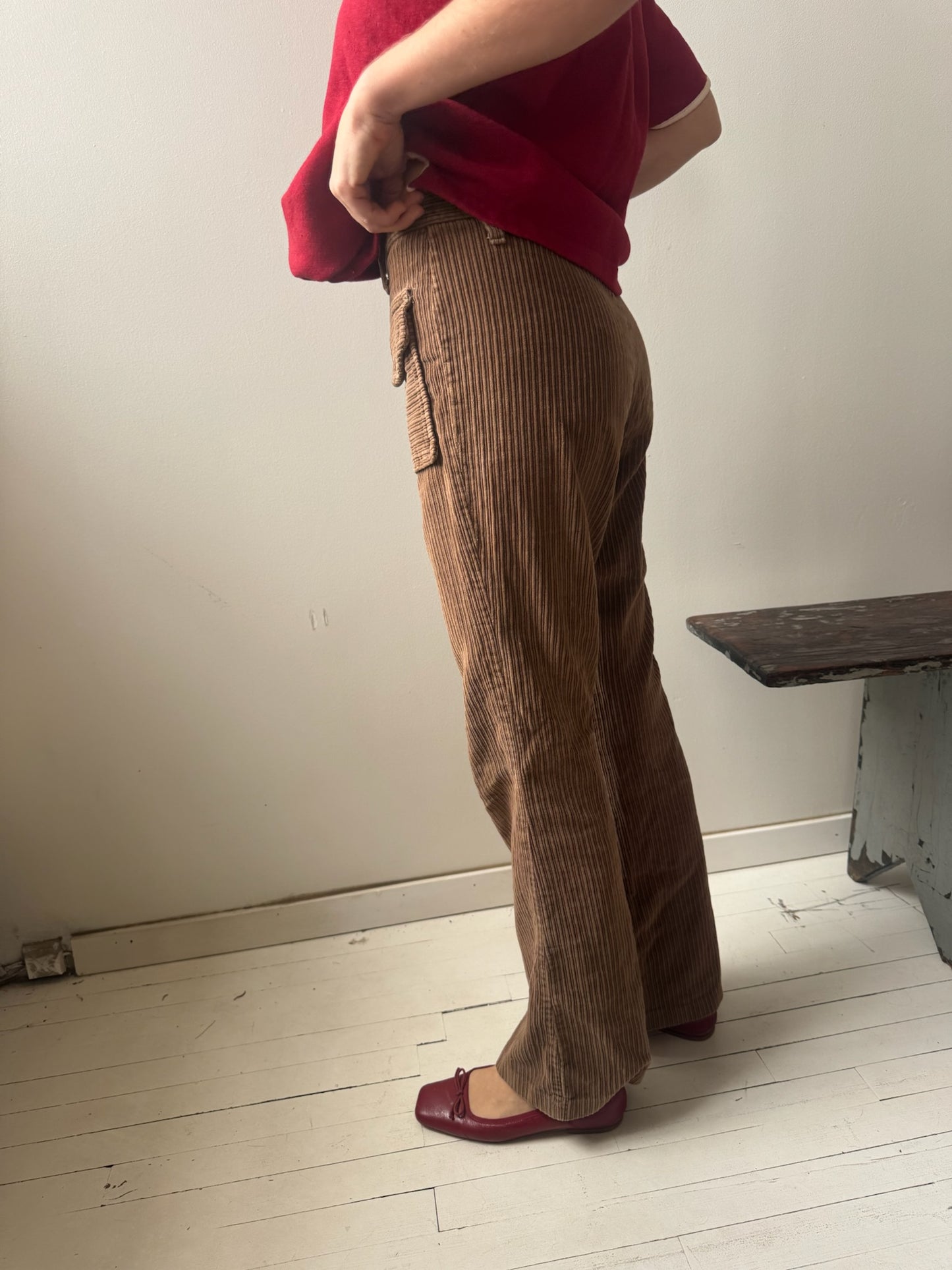 Brown Corduroy Flares