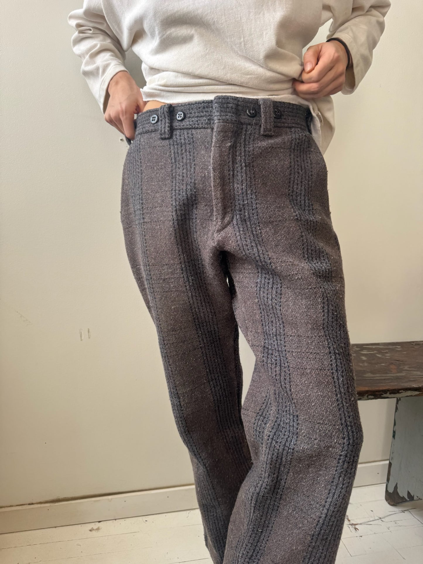 Striped Handmade Wool Trouser