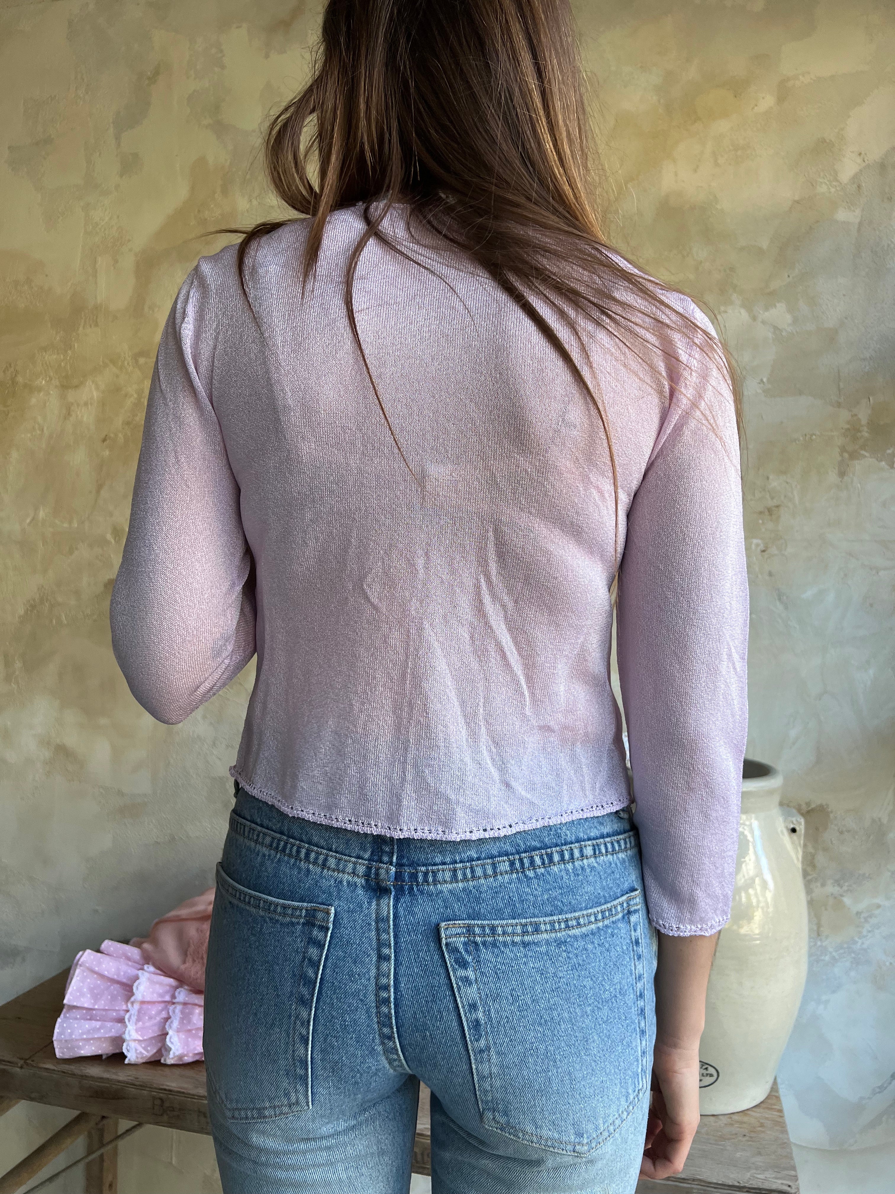Baby Pink Knit Top