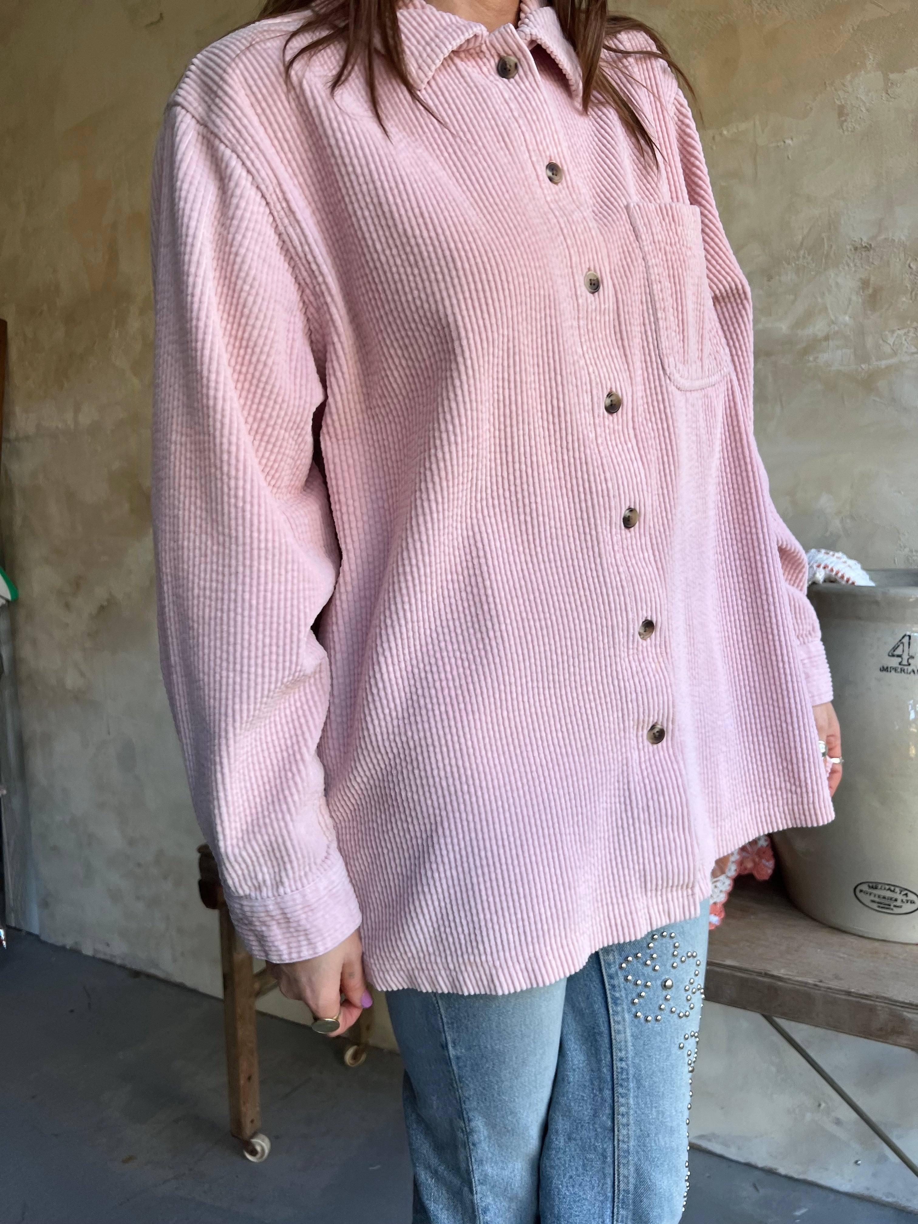 Baby Pink Corduroy Shirt