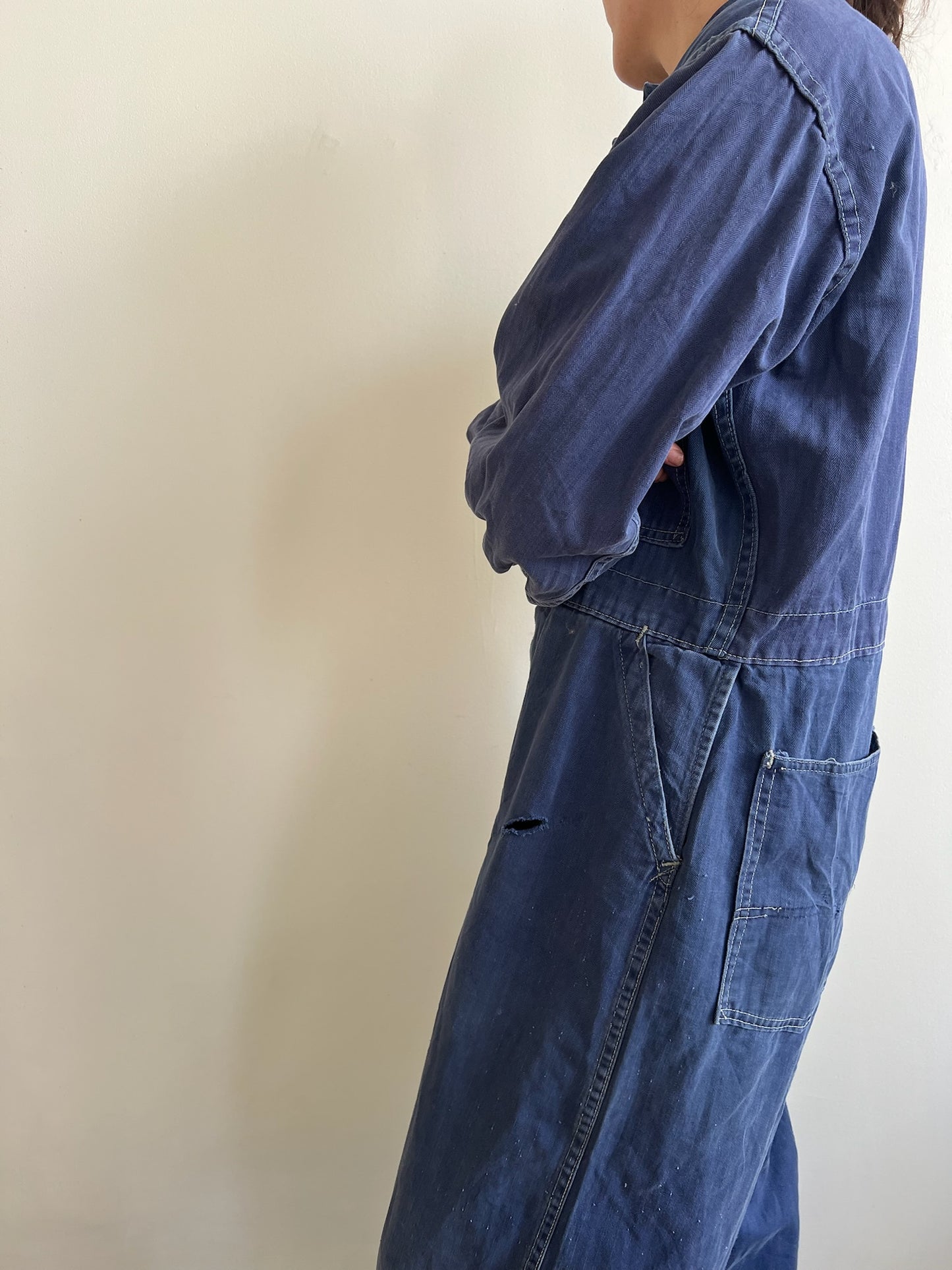 Twill Indigo Coveralls
