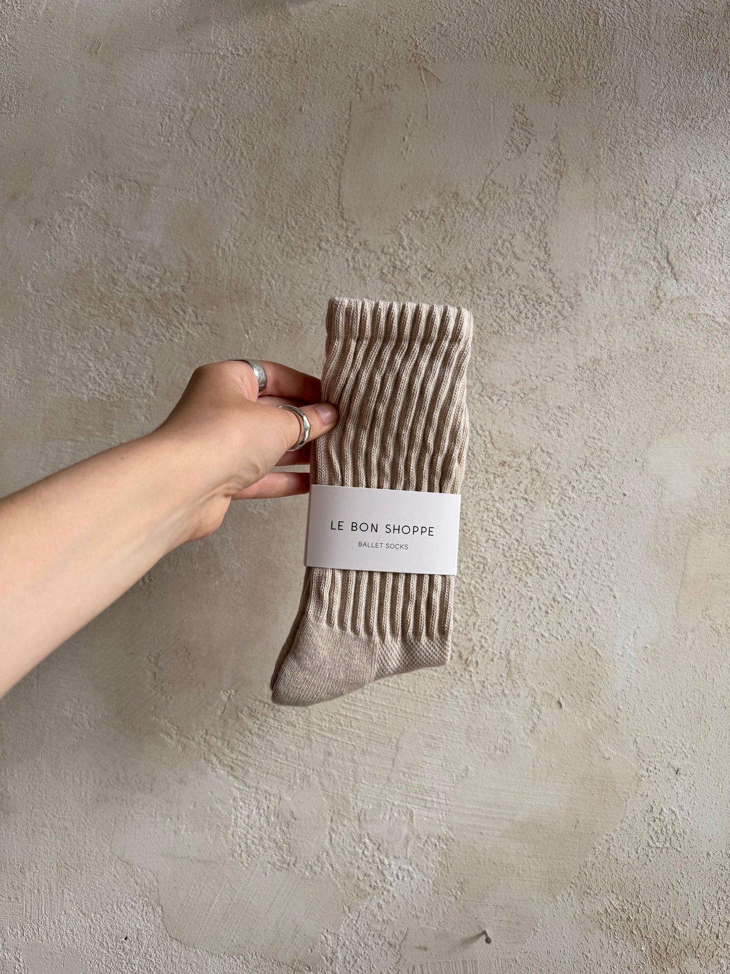 Ballet Socks in Oatmeal By Le Bon Shoppe