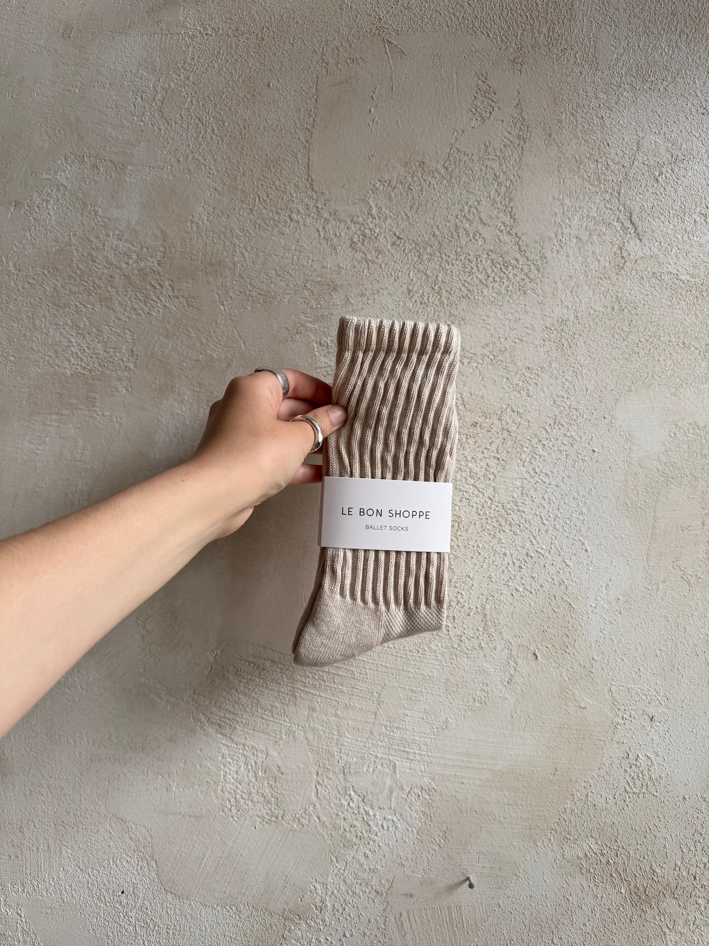 Ballet Socks in Oatmeal By Le Bon Shoppe