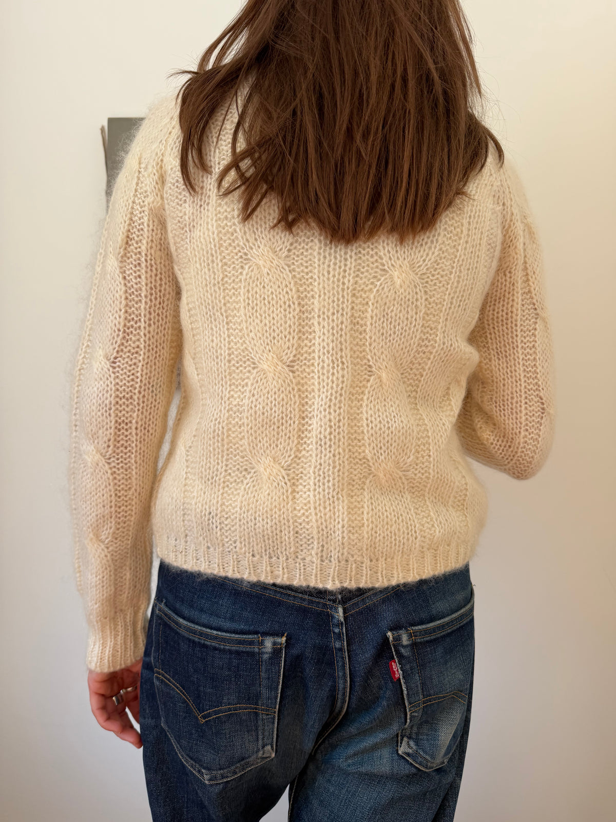 Cream Mohair Cardigan