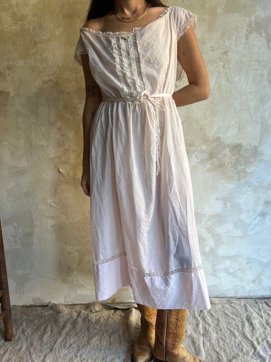 Baby Pink Cotton Baby Doll Nightie