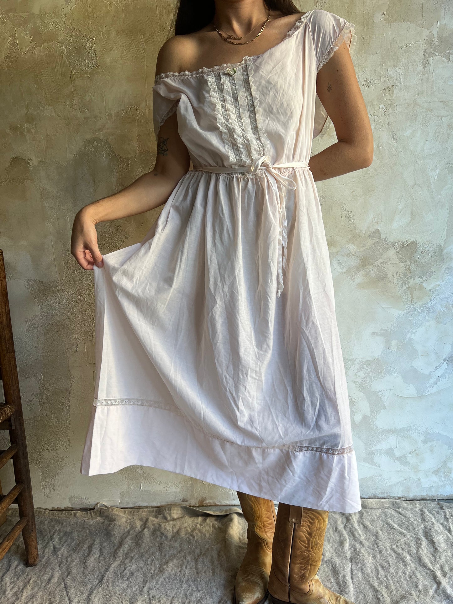 Baby Pink Cotton Baby Doll Nightie