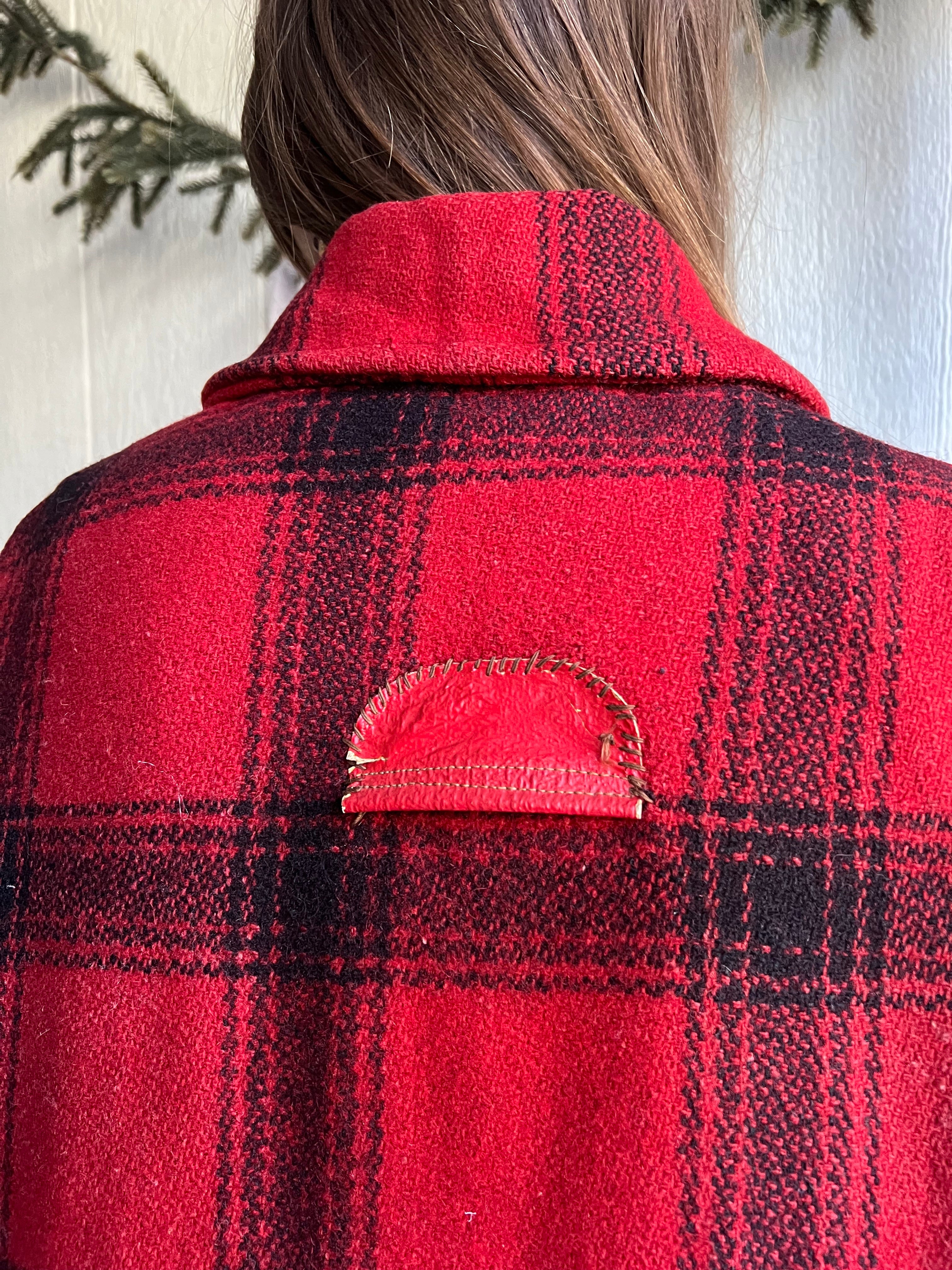 Vintage Red Wool Plaid Jacket