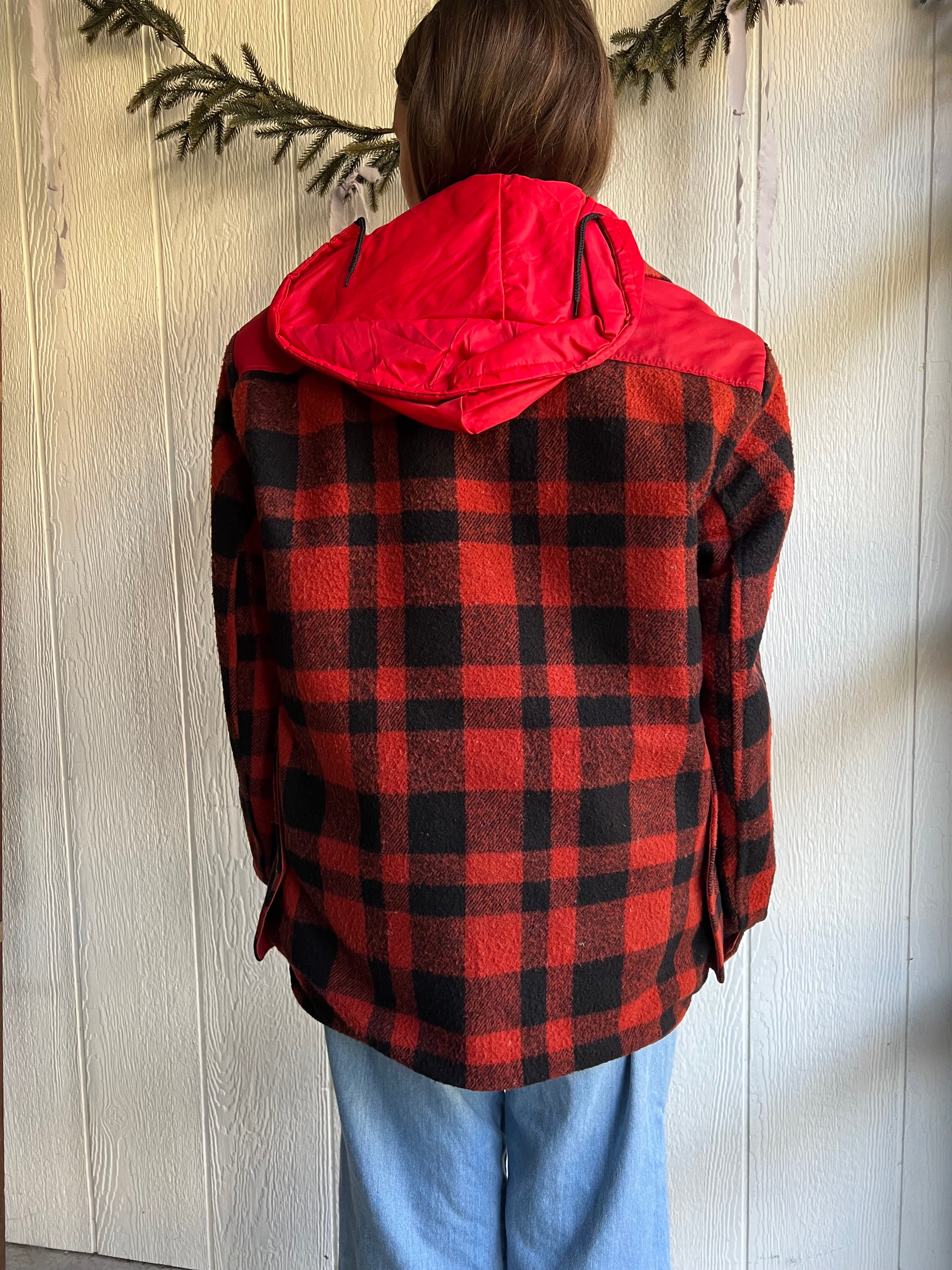 Reversible Red and Black Checker Jacket
