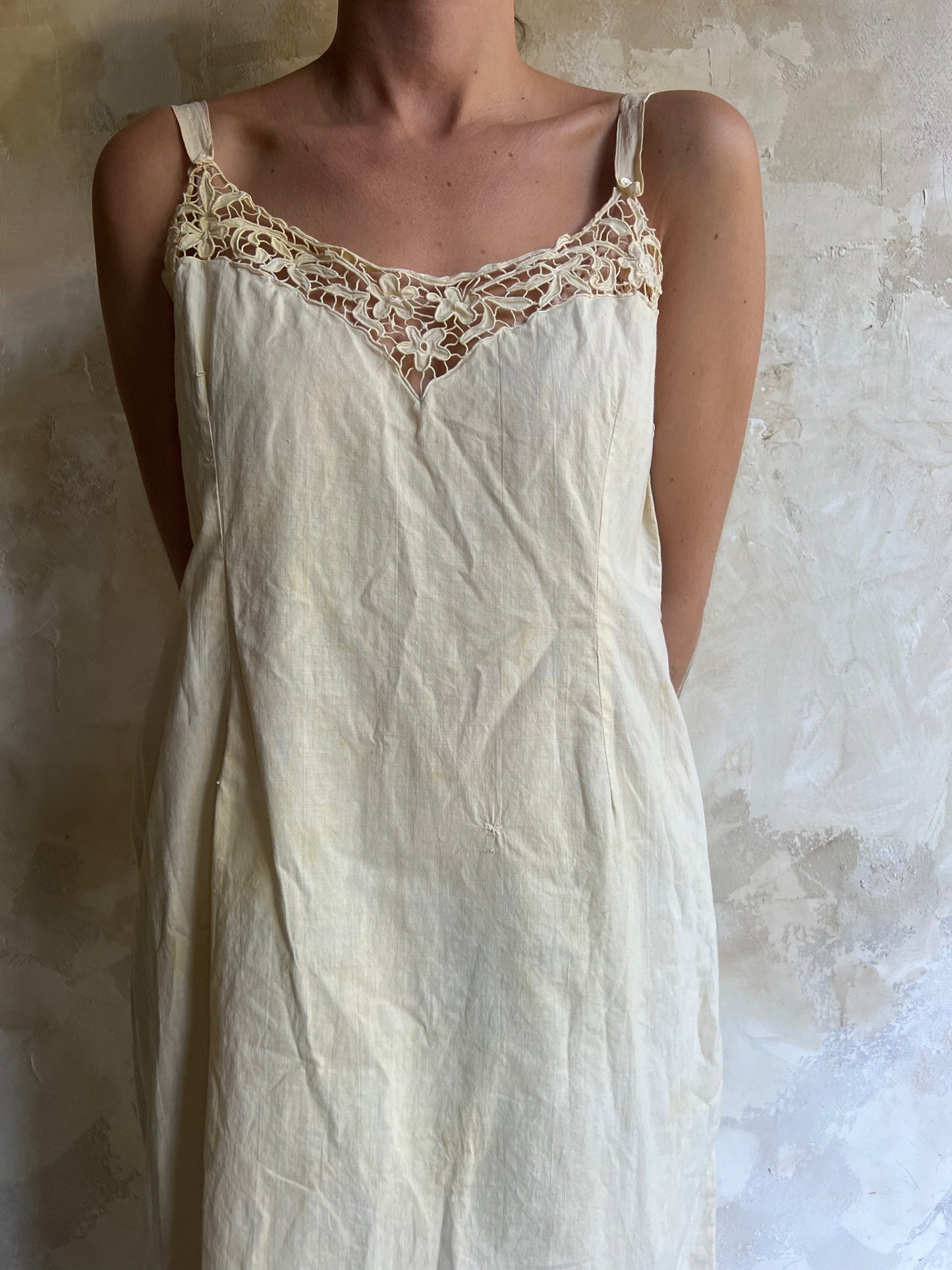 Marigold Dyed Antique Italian Tank Dress
