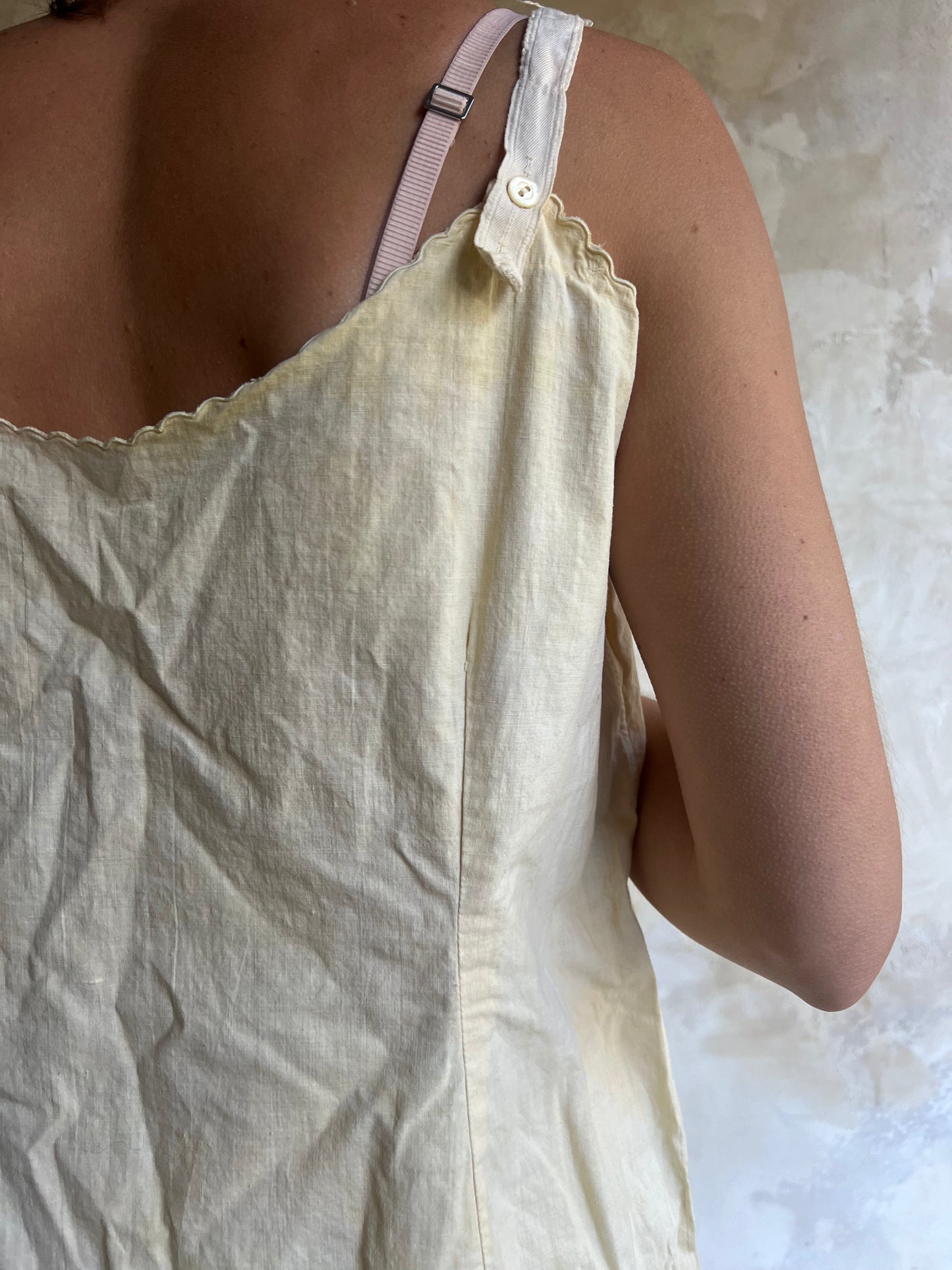 Marigold Dyed Antique Italian Tank Dress