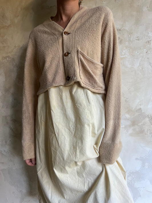 1930s Camel Cropped Cardigan