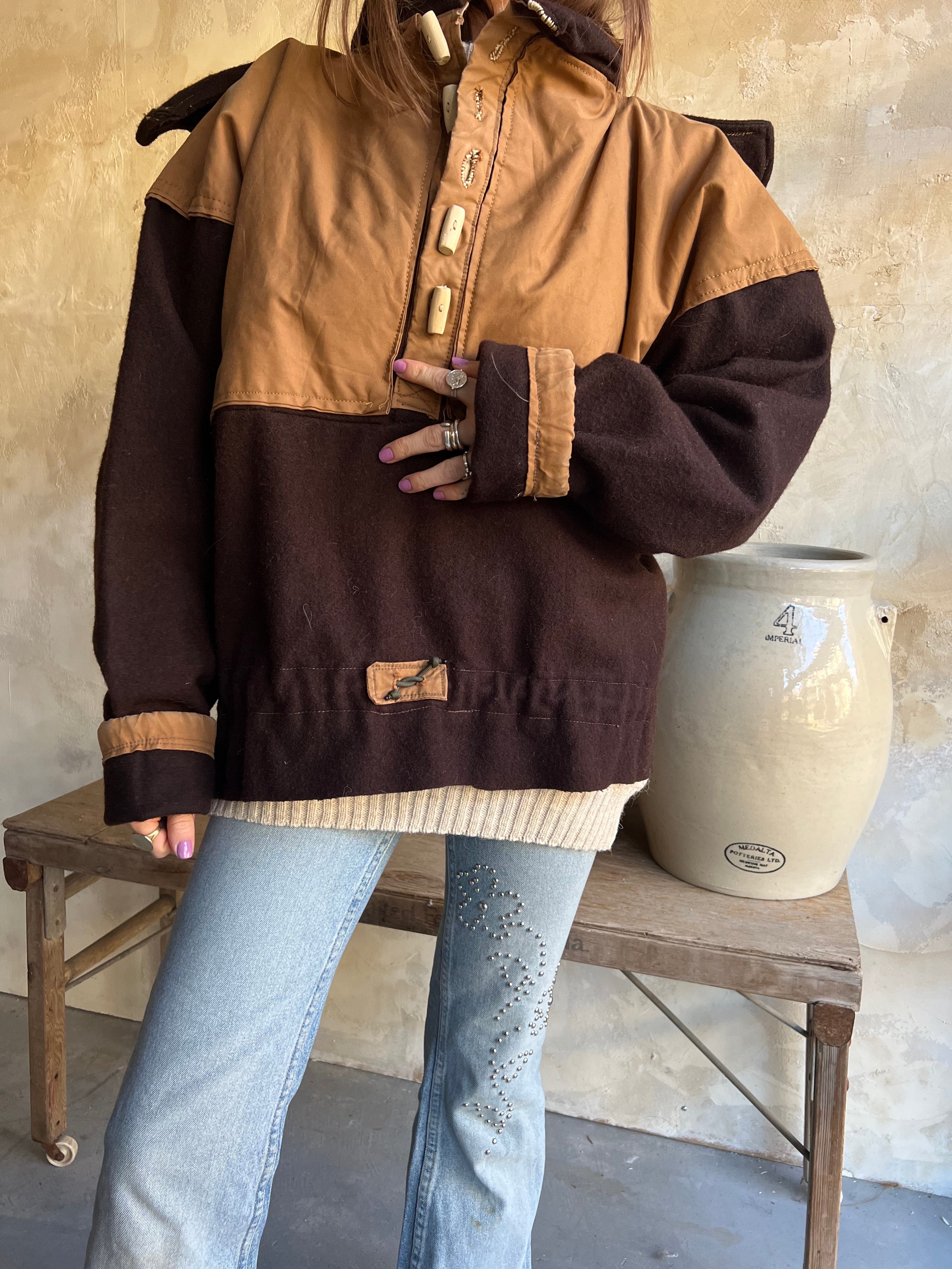 Felted Wool Pullover Jacket