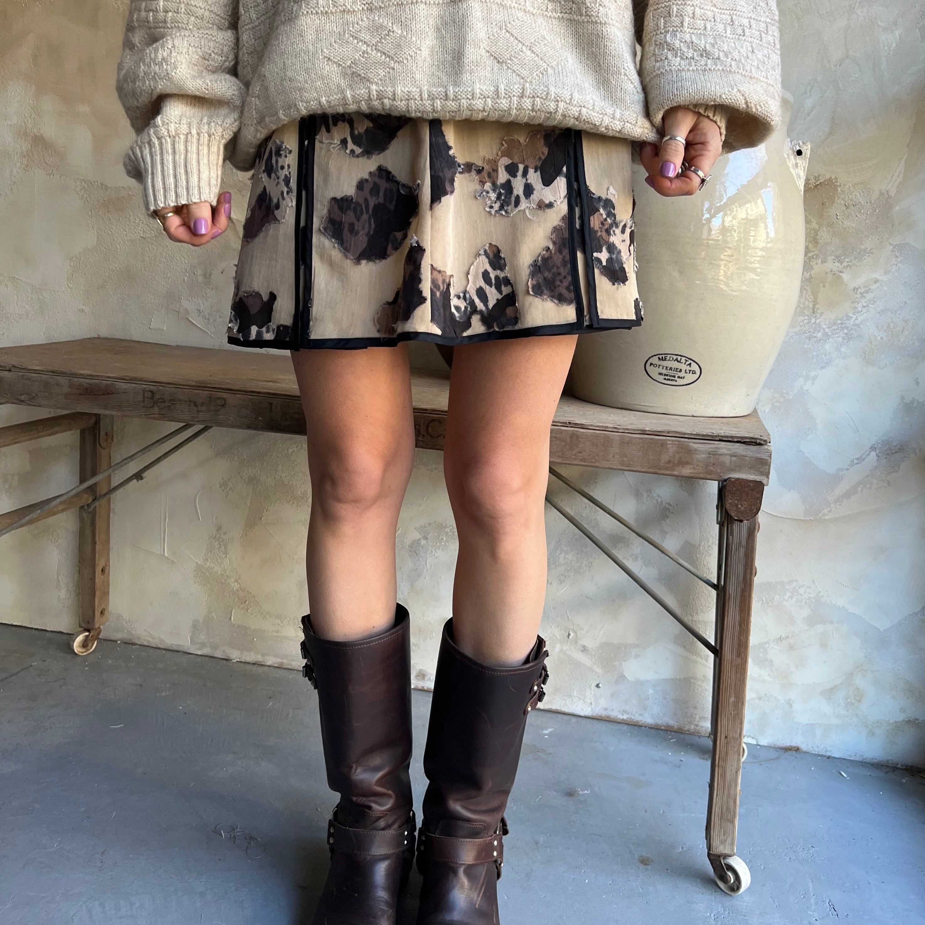 Holt Renfrew Patterned Mini Skirt
