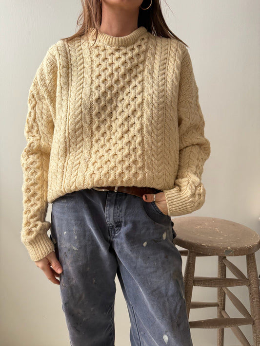 Irish Wool Fisherman Sweater