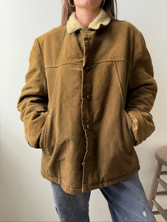 Faux Suede + Shearling Lined Jacket