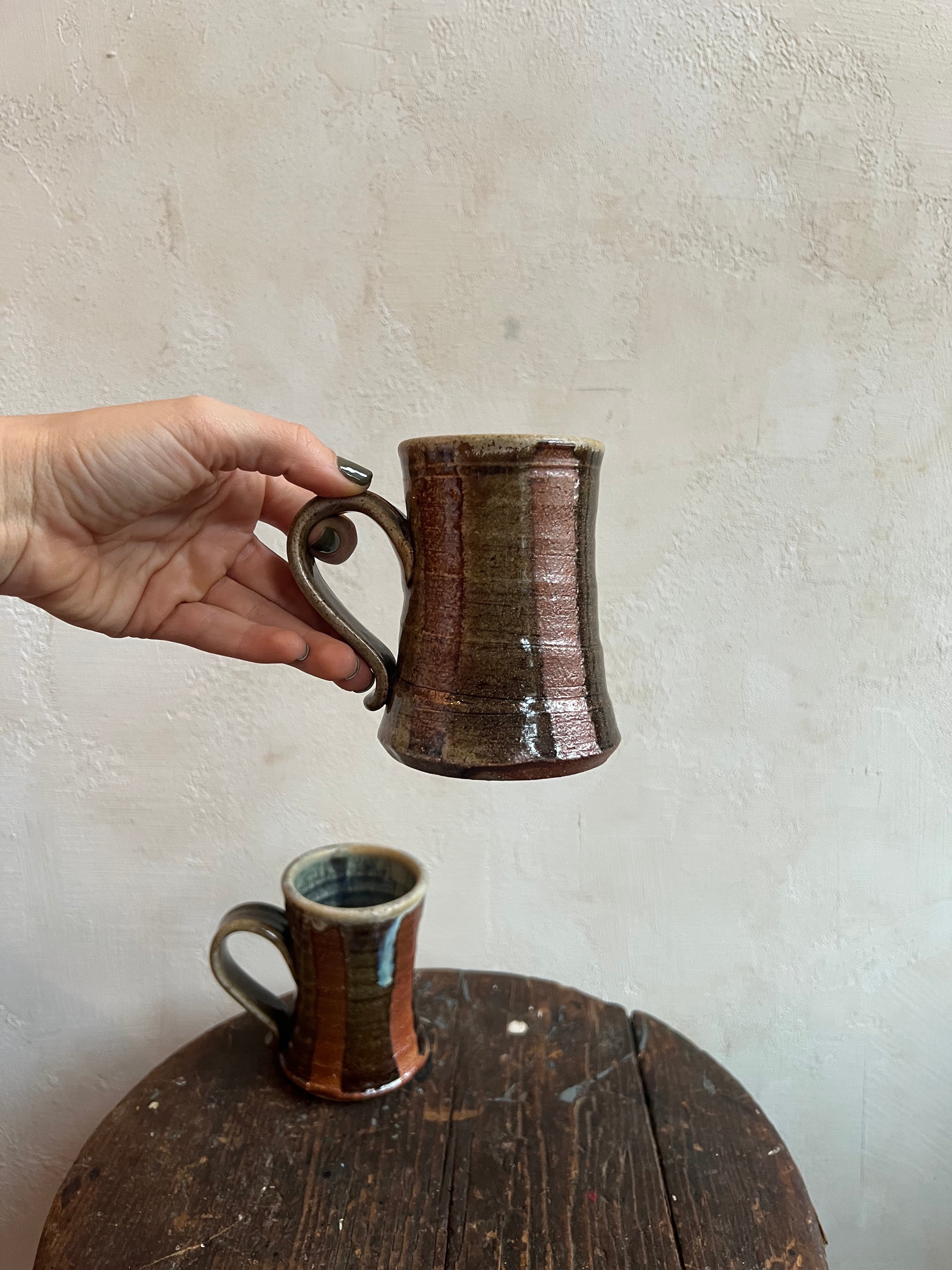 Handmade Brown Striped Mug