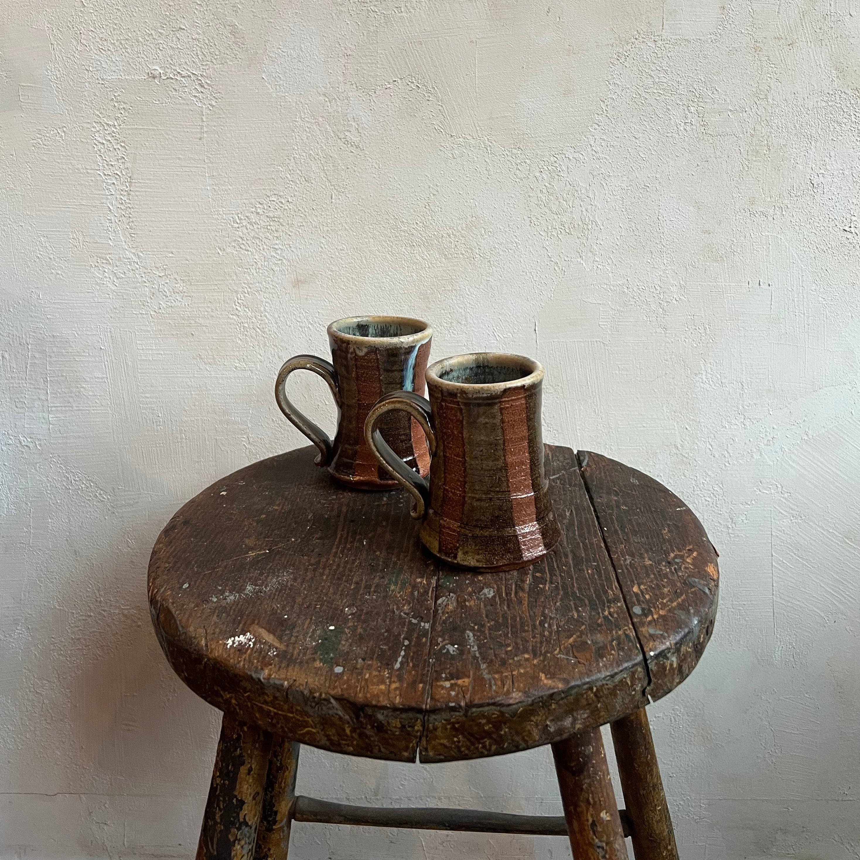 Handmade Brown Striped Mug