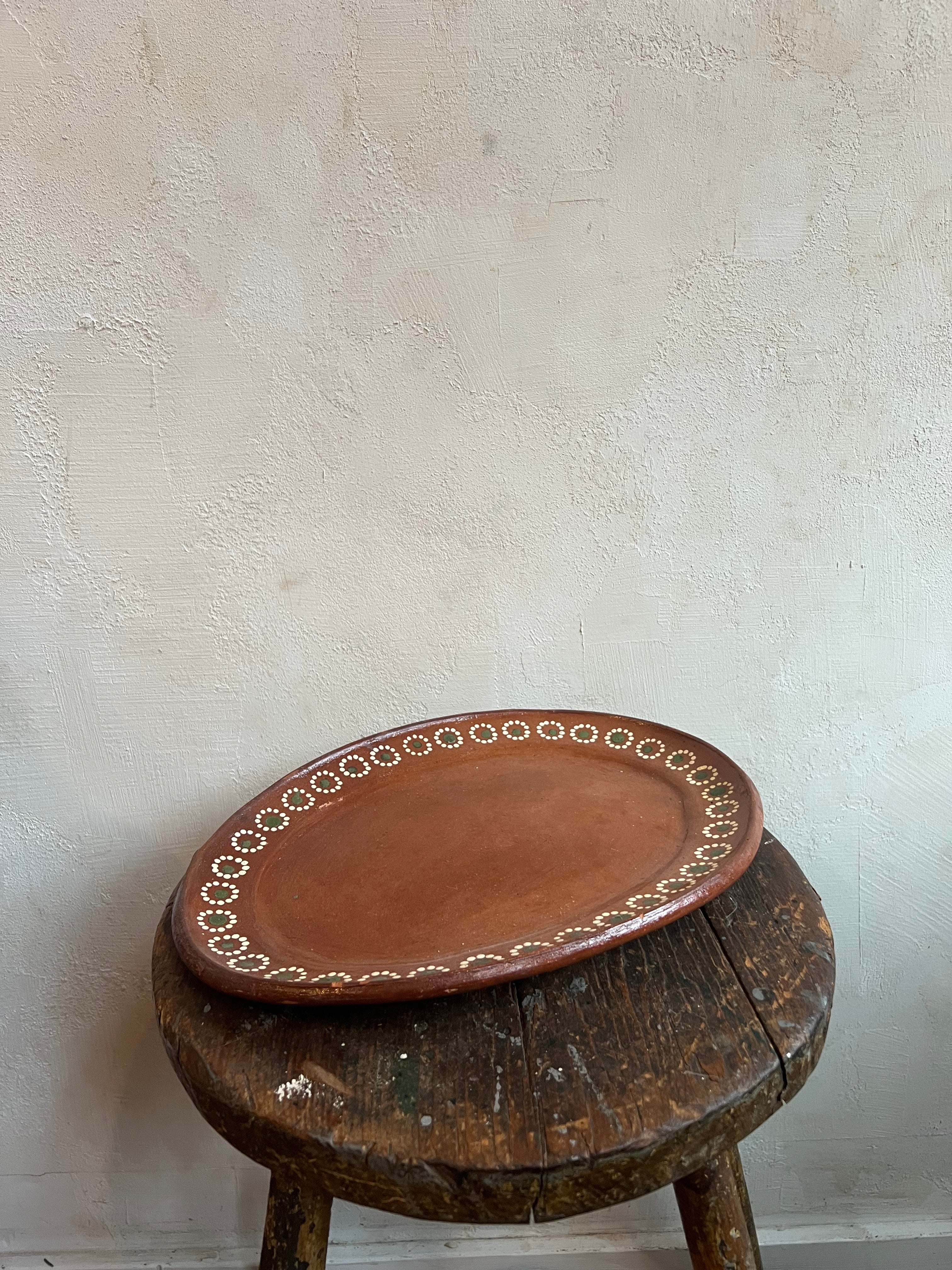 Red Clay Daisy Plate