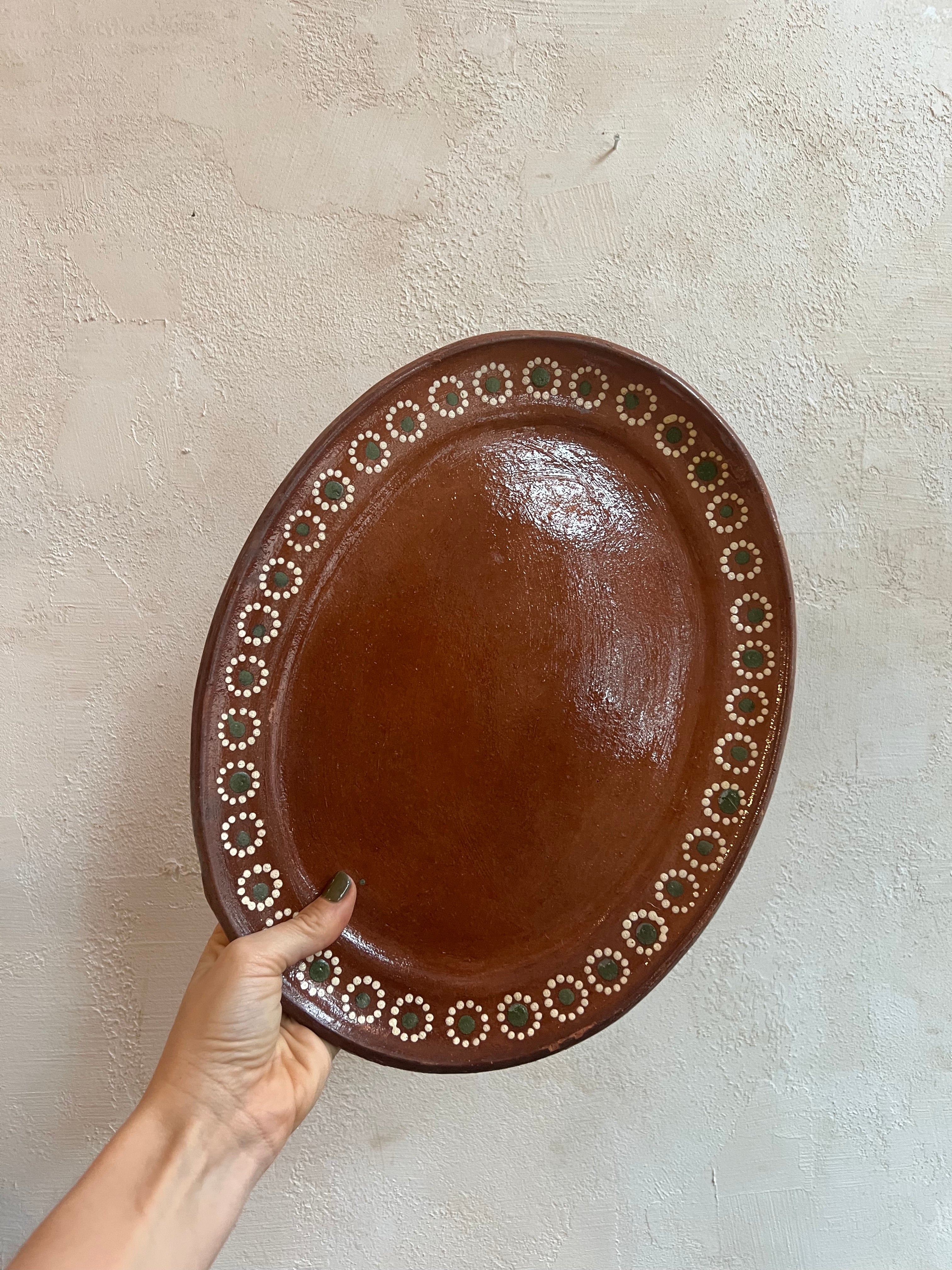 Red Clay Daisy Plate