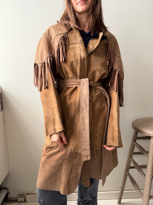 Fawn Suede Fringe Jacket