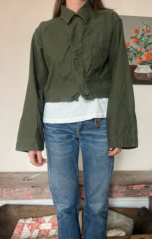 Cropped Miltary Coveralls