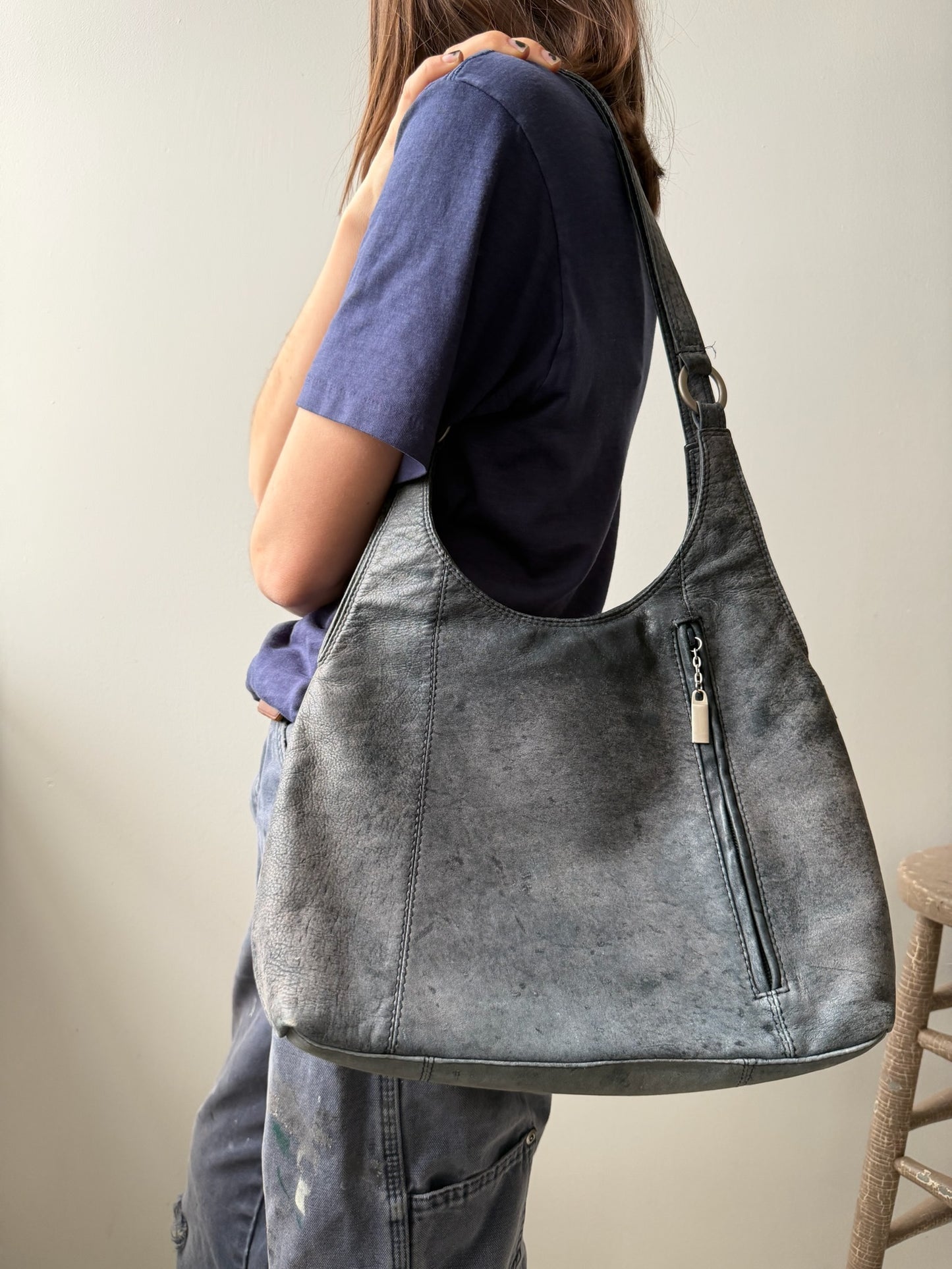 Faded Blue Grey Purse