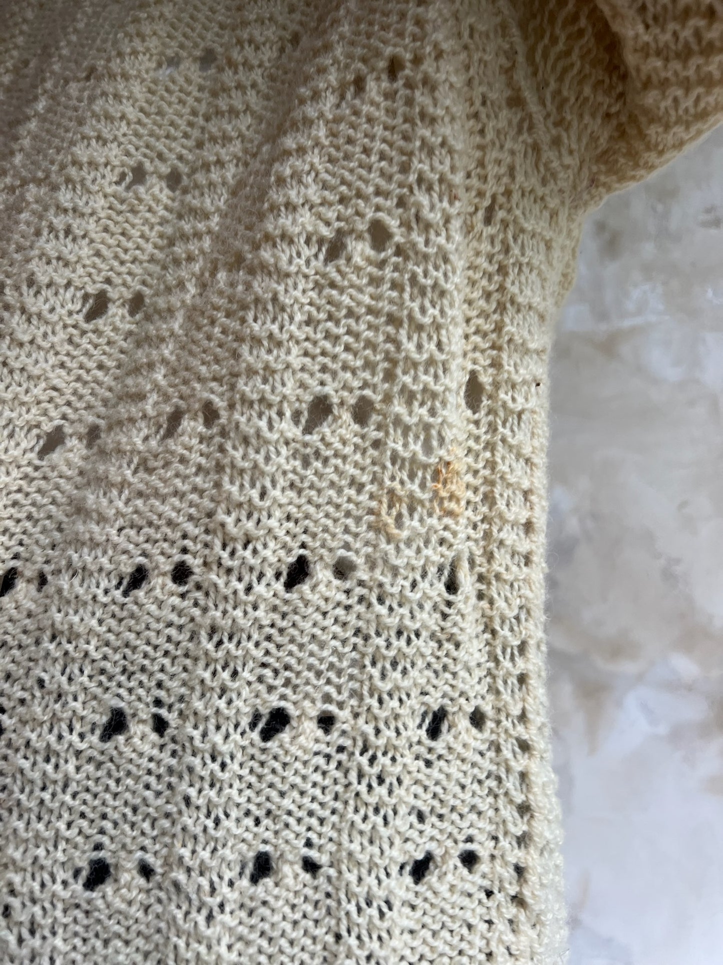 Handmade Cream Light Knit Sweater