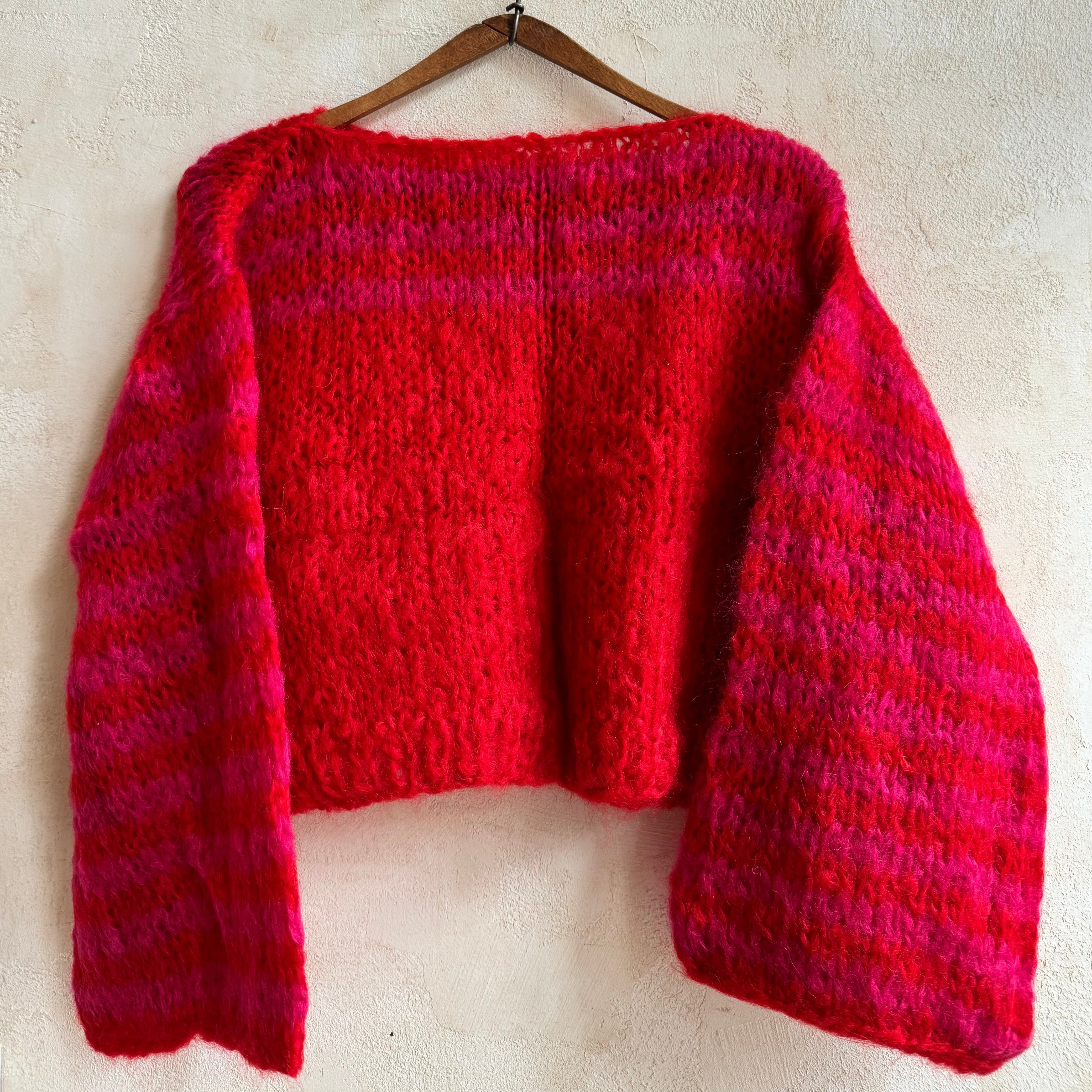Red + Pink Thick Stripe Sweater by Rayés