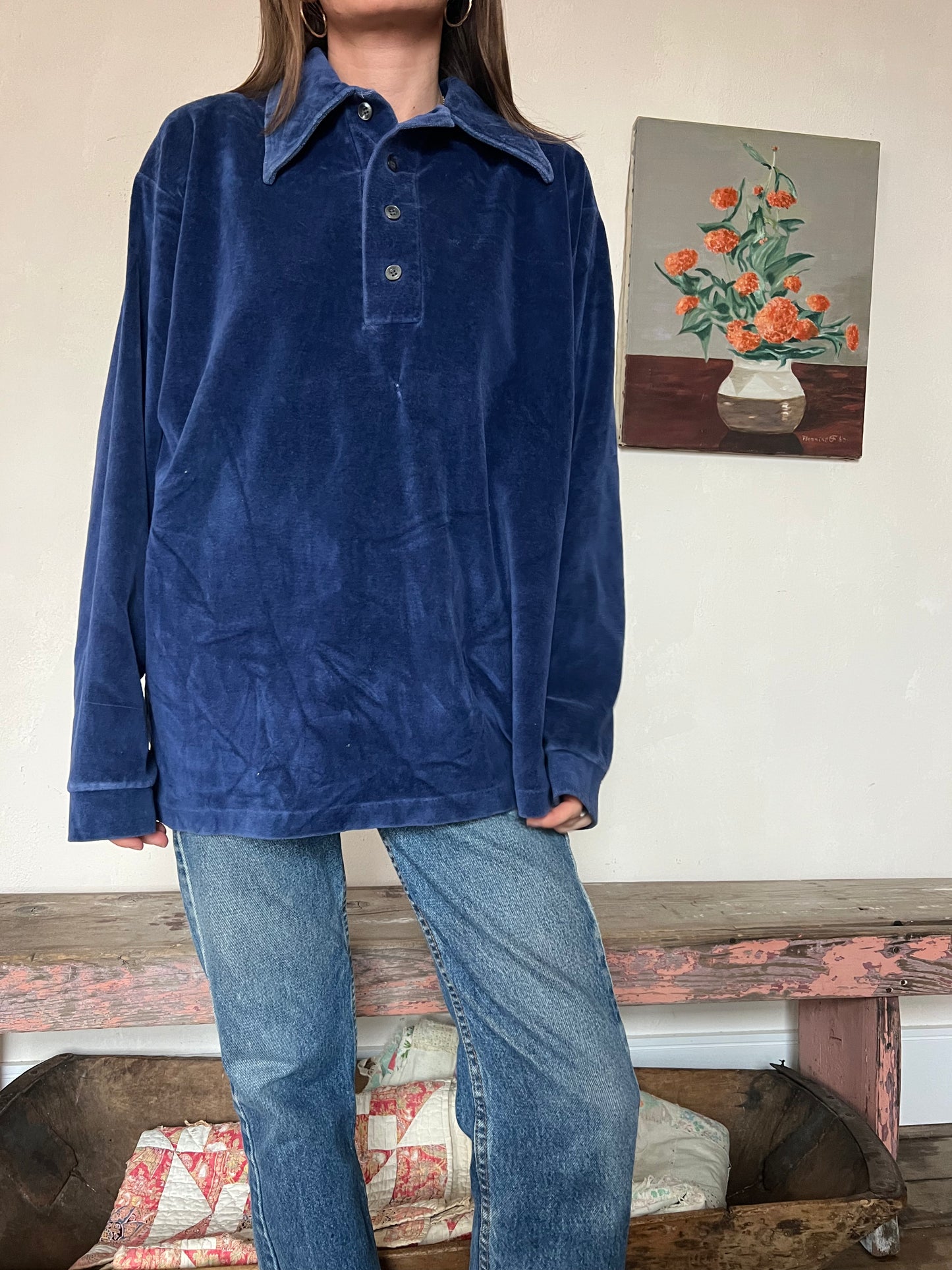 Royal Blue Valour 70s Shirt